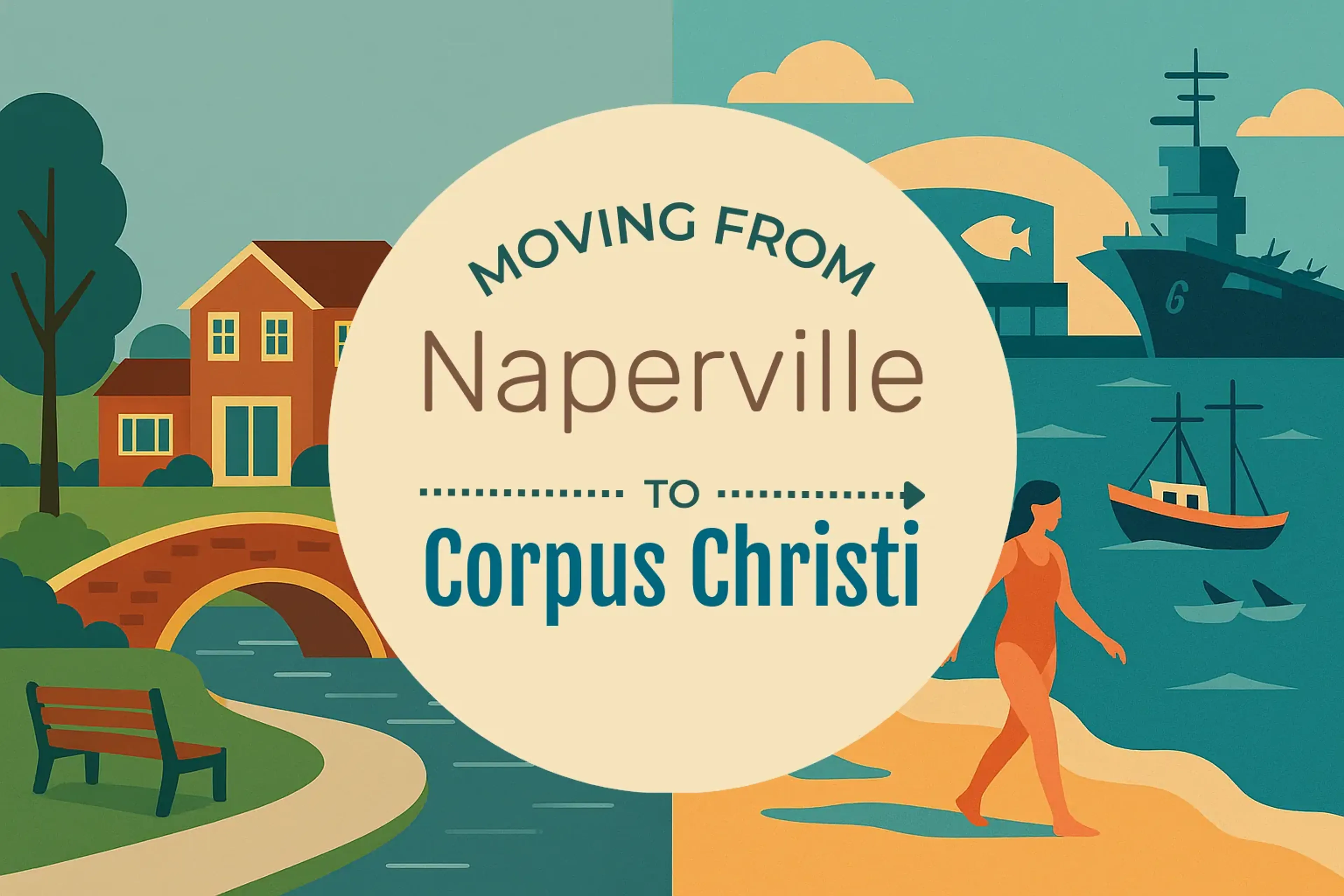 Side-by-side comparison of Naperville to Corpus Christi moving companies