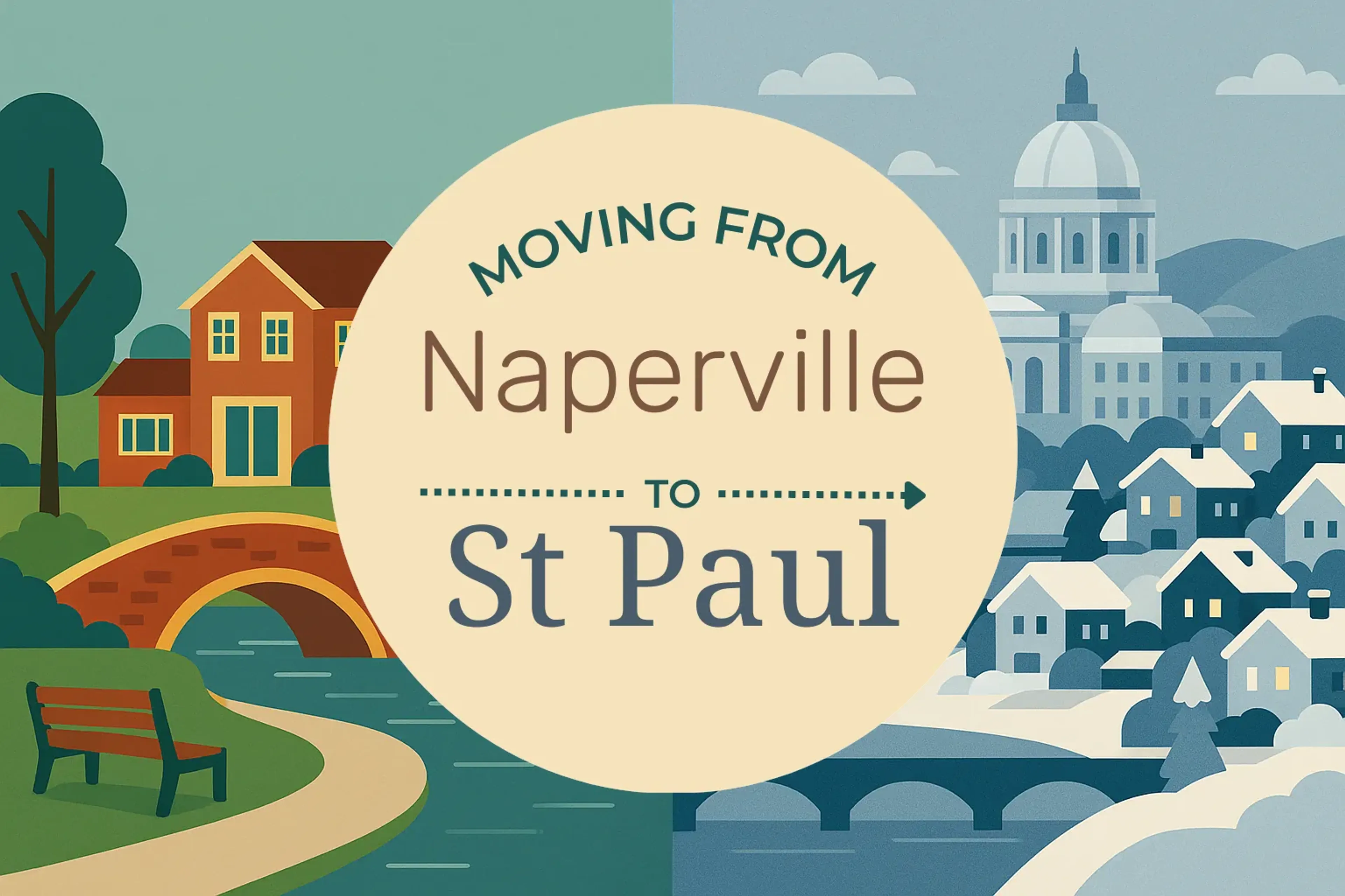 Side-by-side comparison of Naperville to St. Paul moving companies