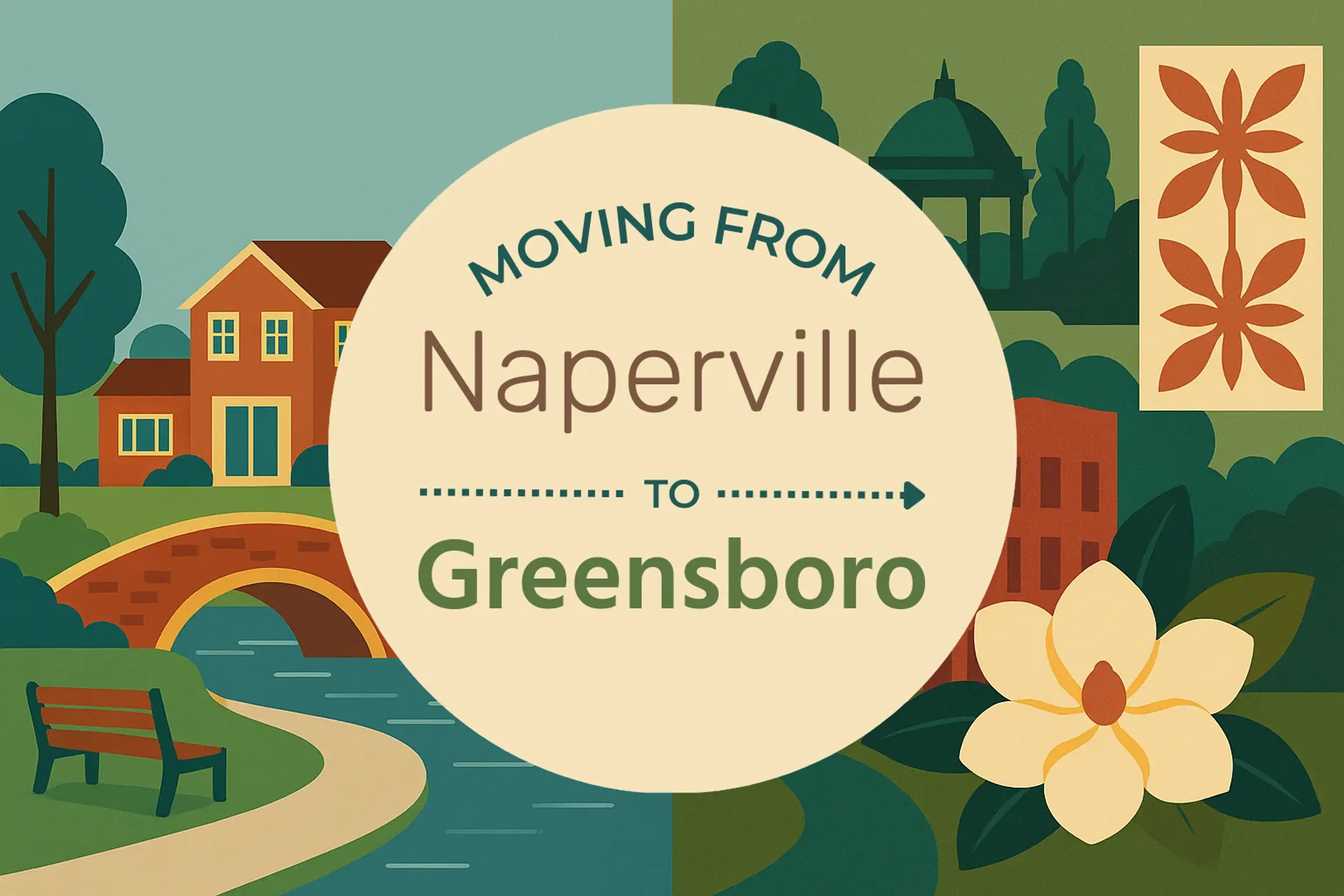 Side-by-side comparison of Naperville to Greensboro moving companies