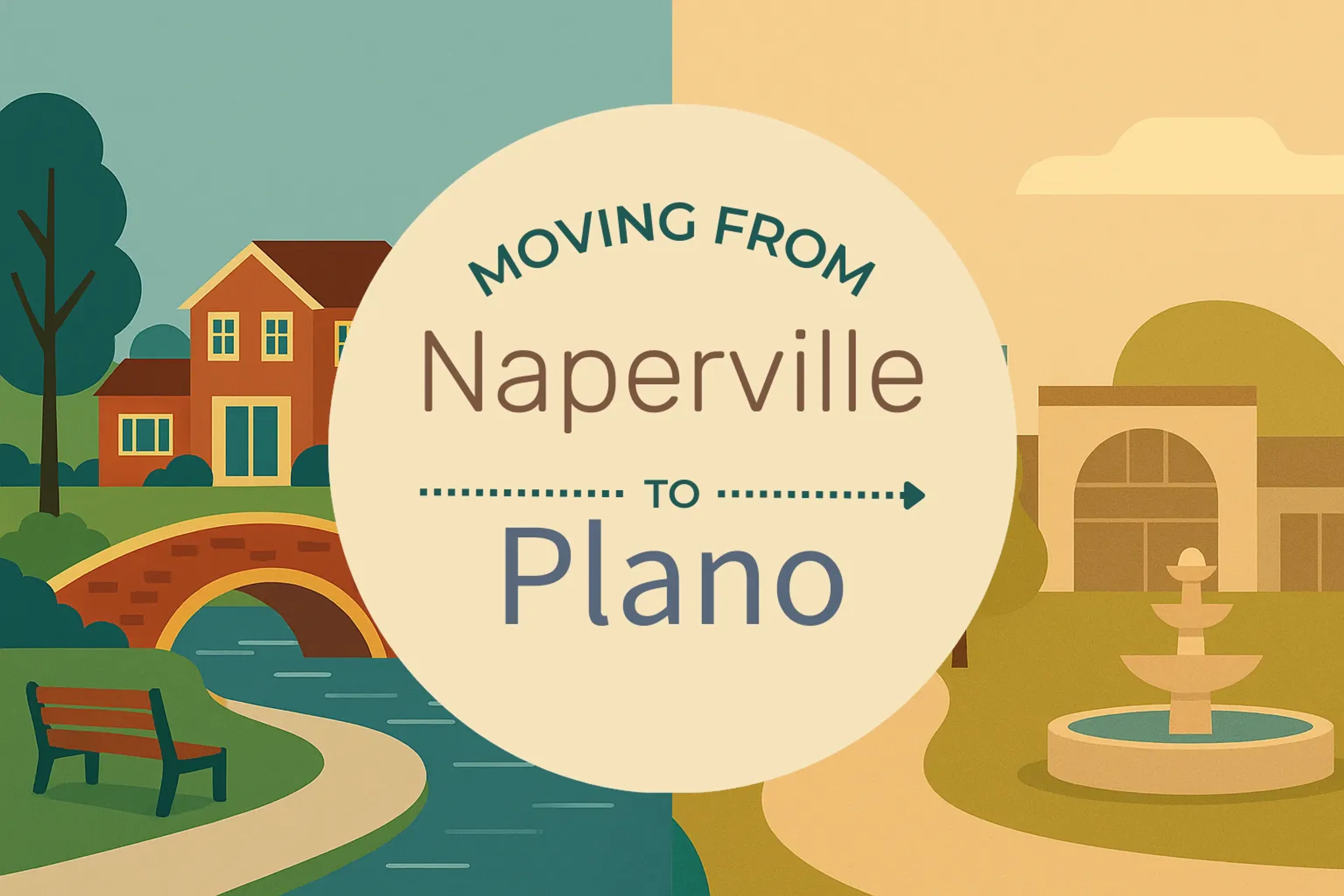 Side-by-side comparison of Naperville to Plano moving companies