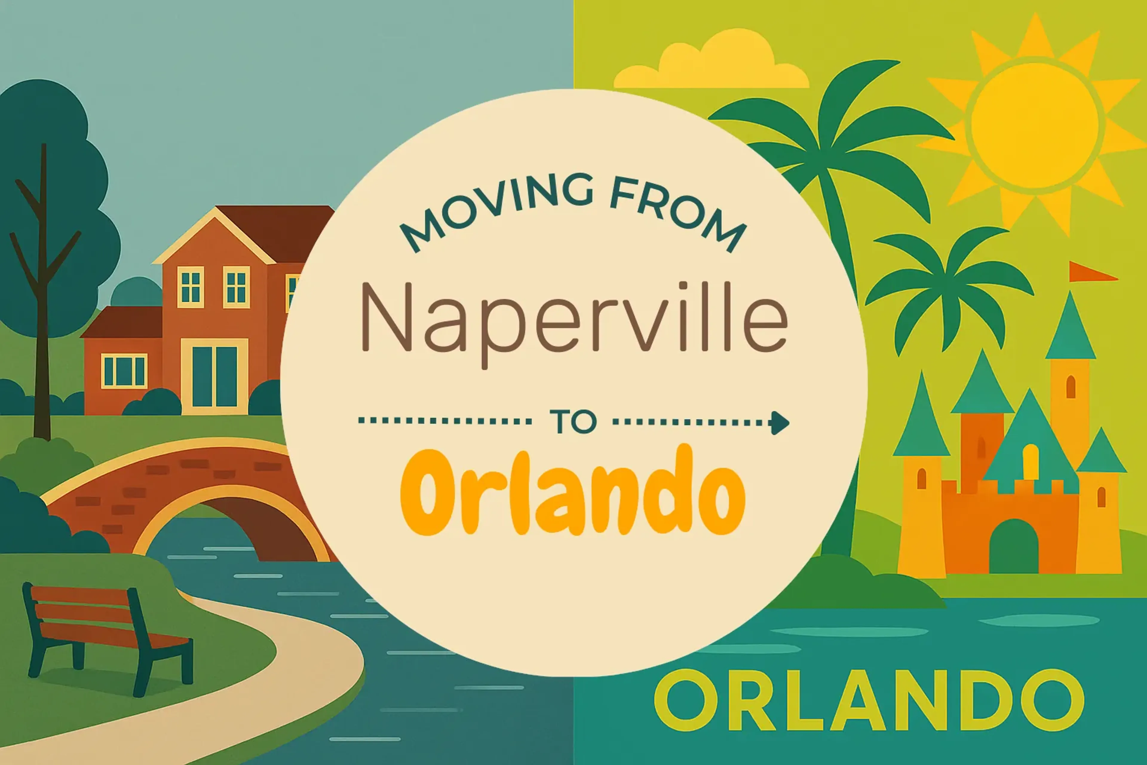 Side-by-side comparison of Naperville to Orlando moving companies
