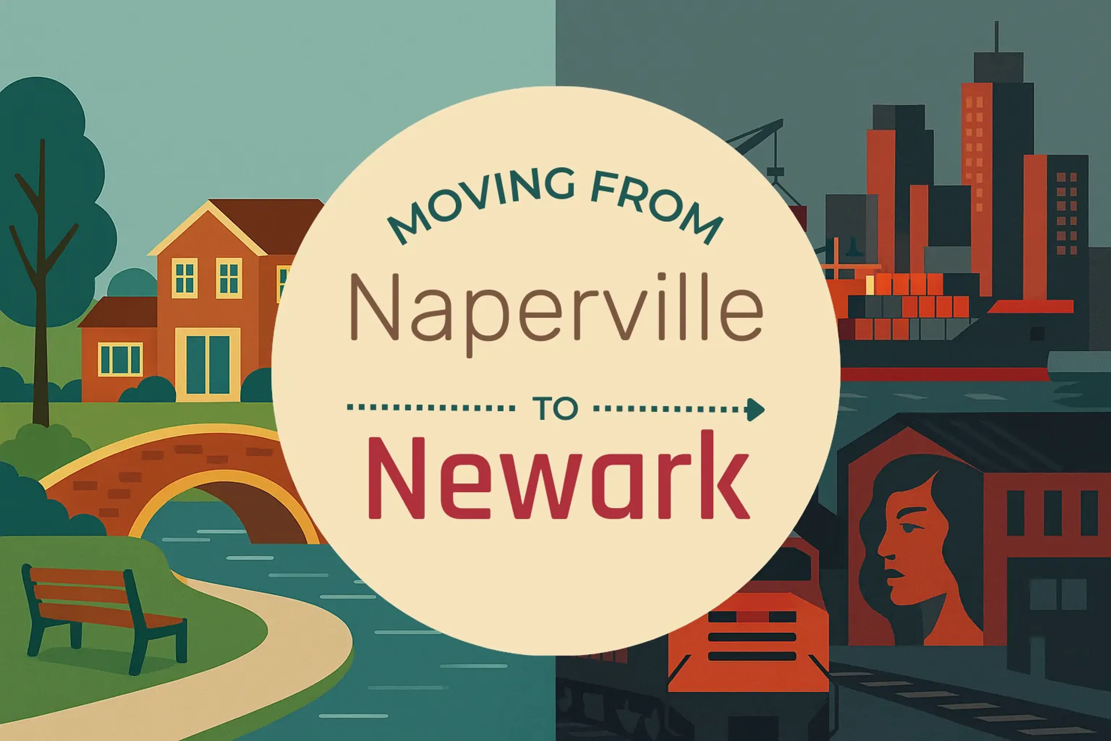 Side-by-side comparison of Naperville to Newark moving companies