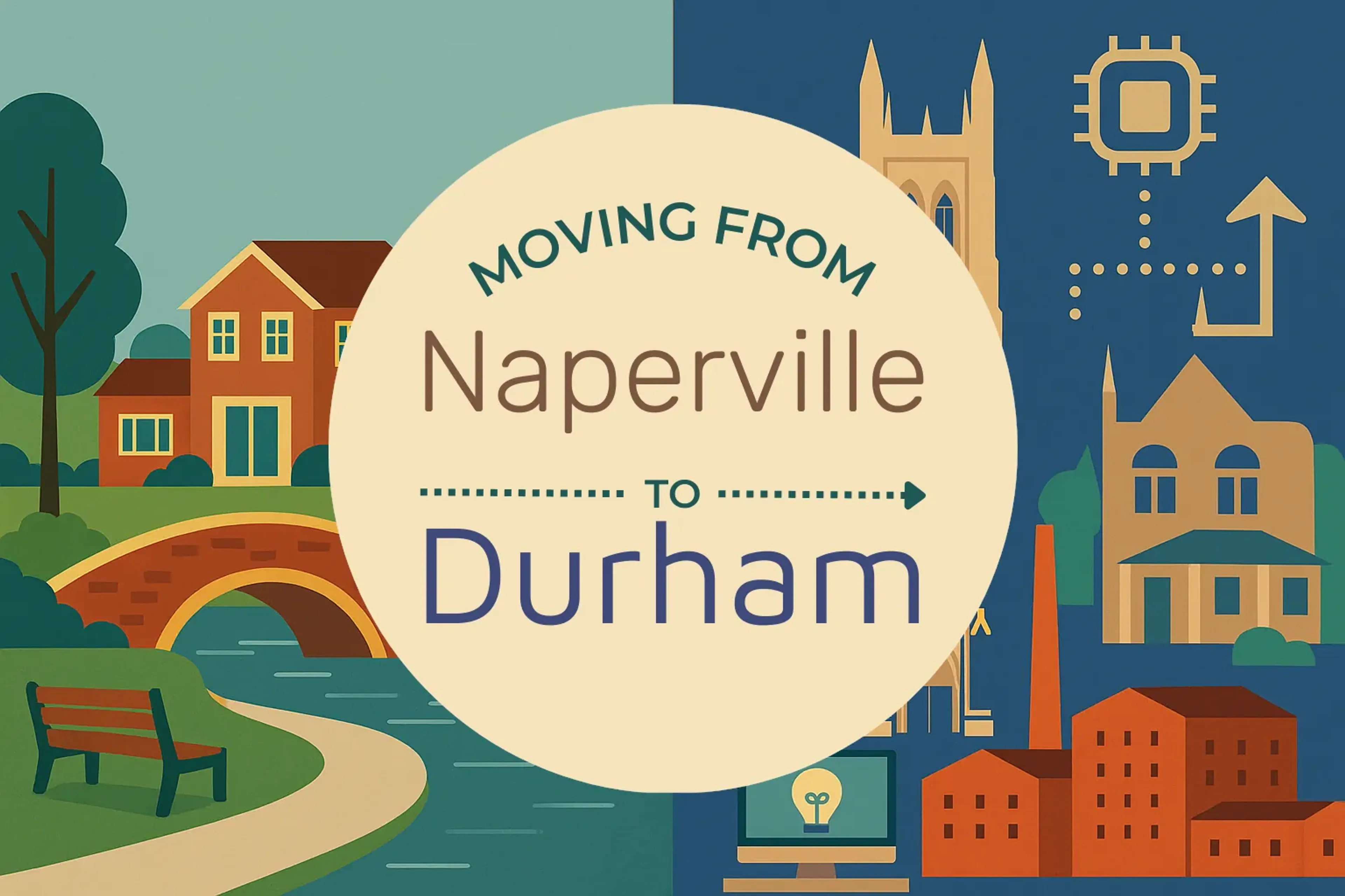 Side-by-side comparison of Naperville to Durham moving companies