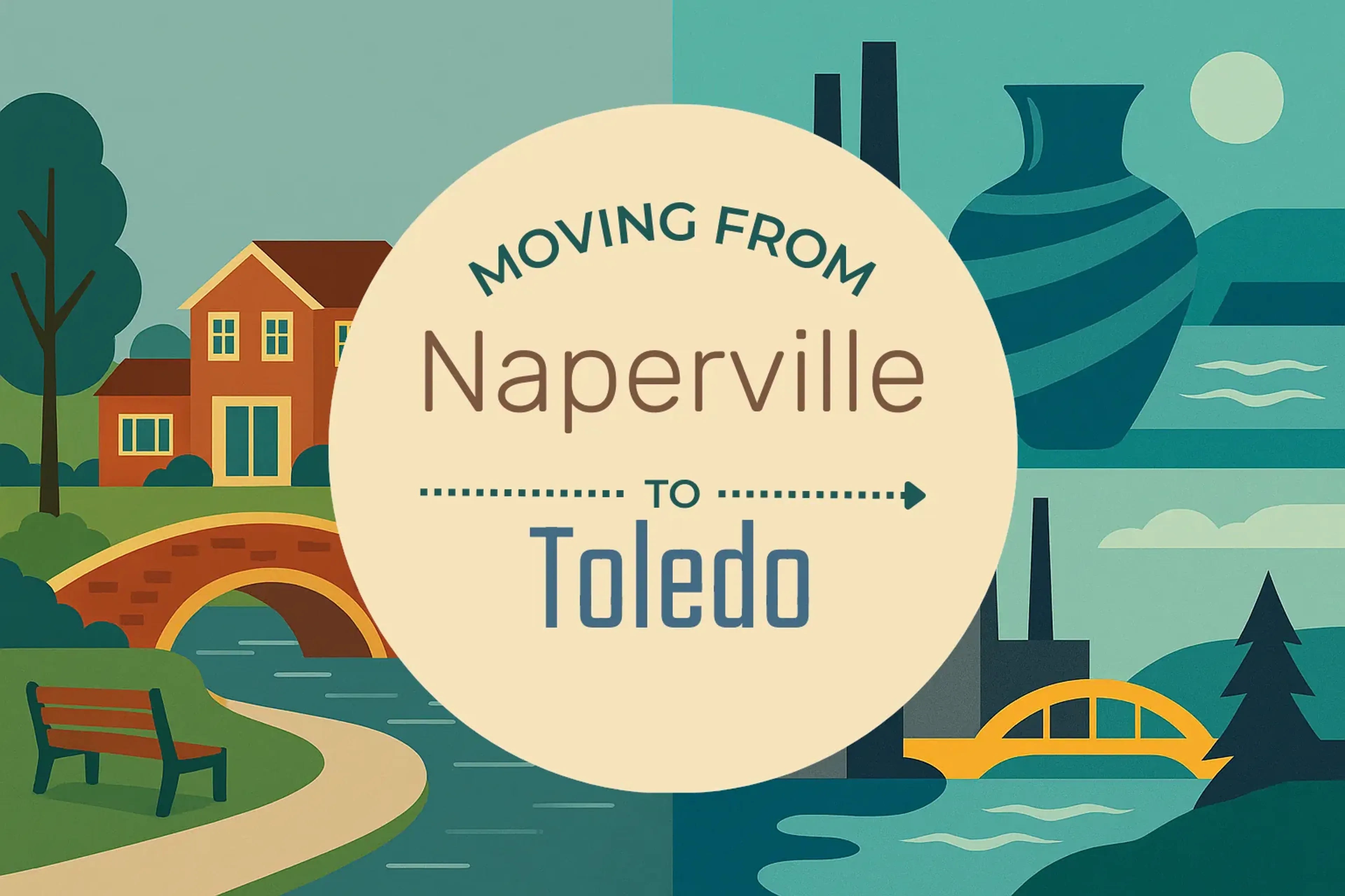 Side-by-side comparison of Naperville to Toledo moving companies