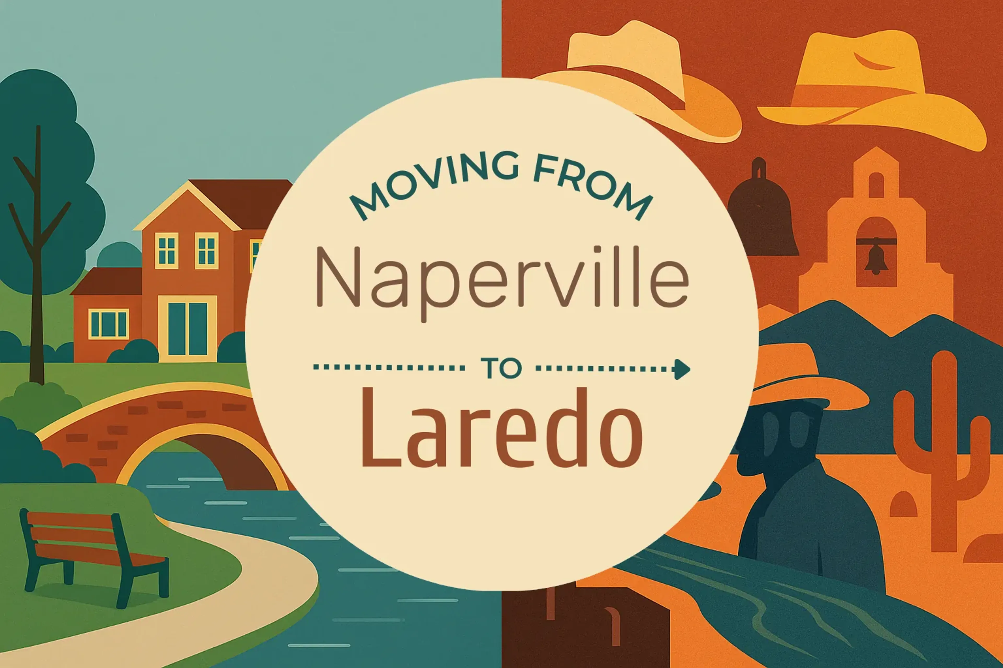 Side-by-side comparison of Naperville to Laredo moving companies