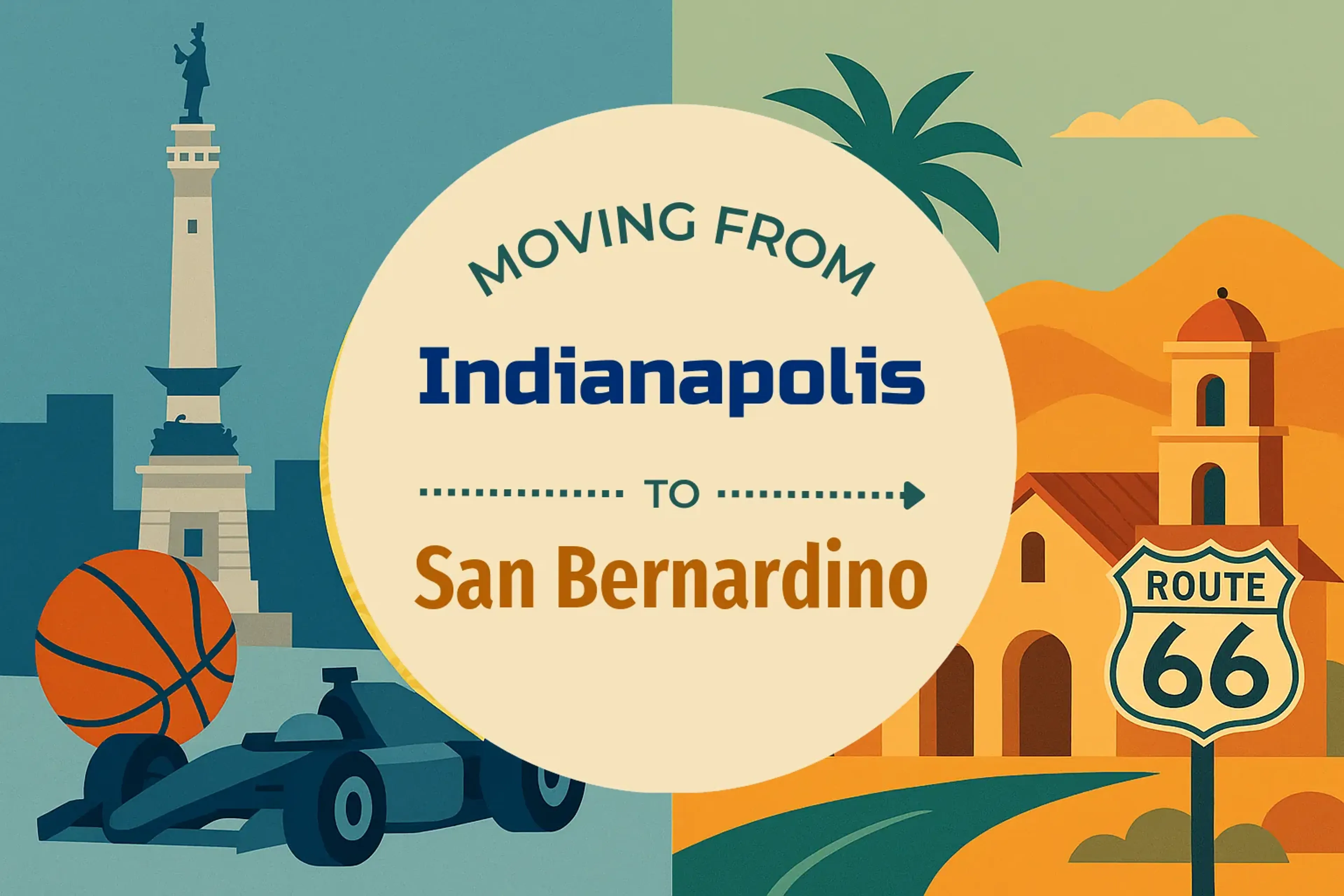 Side-by-side comparison of Indianapolis to San Bernardino moving companies