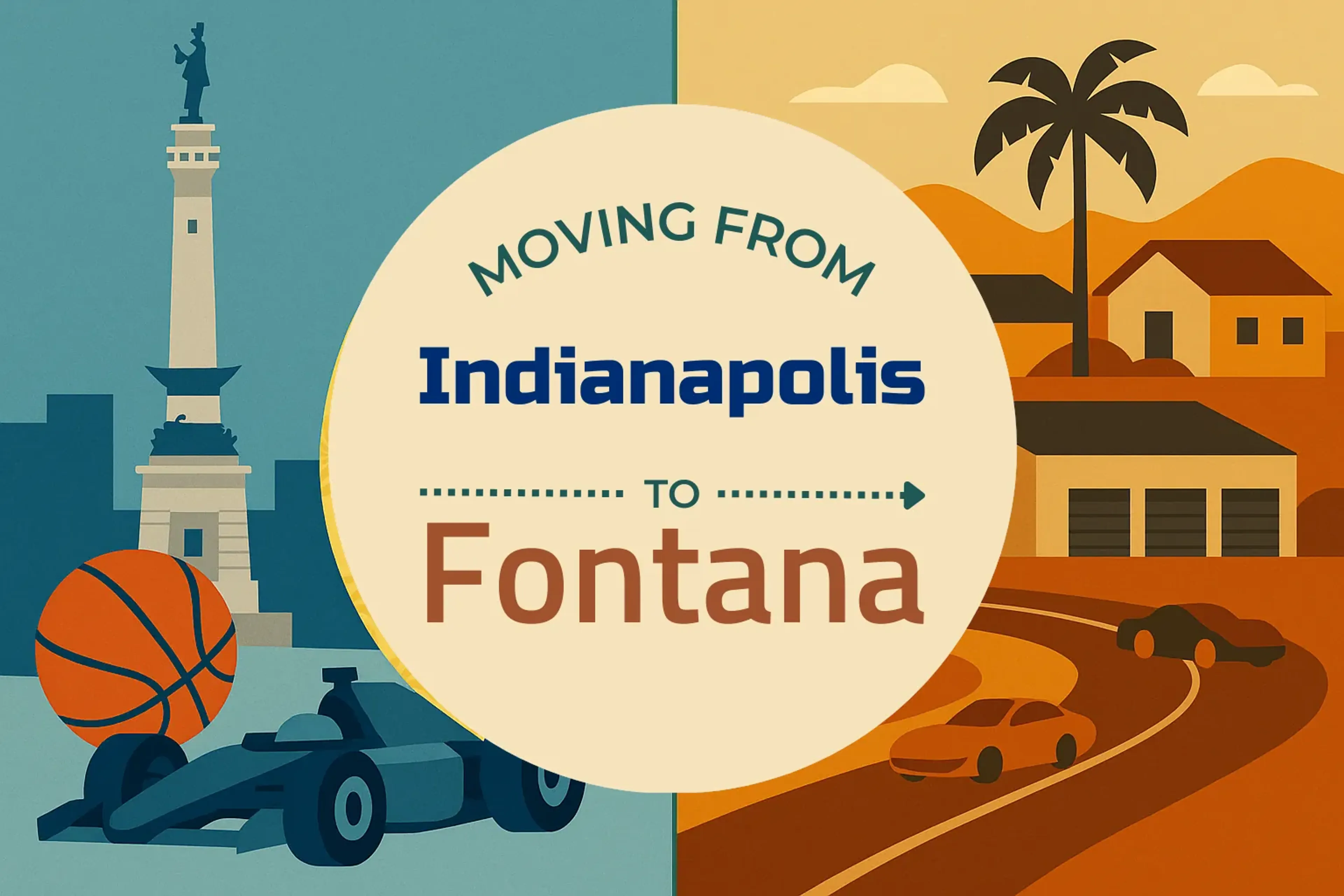 Side-by-side comparison of Indianapolis to Fontana moving companies