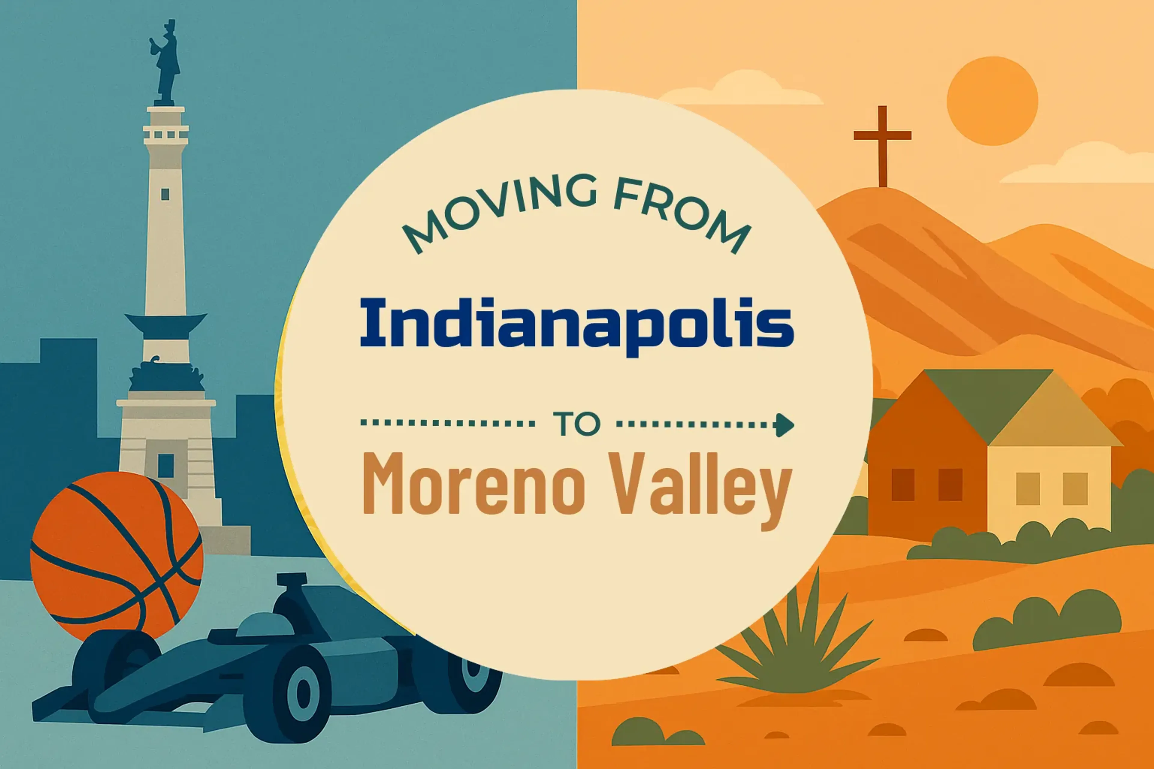 Side-by-side comparison of Indianapolis to Moreno Valley moving companies