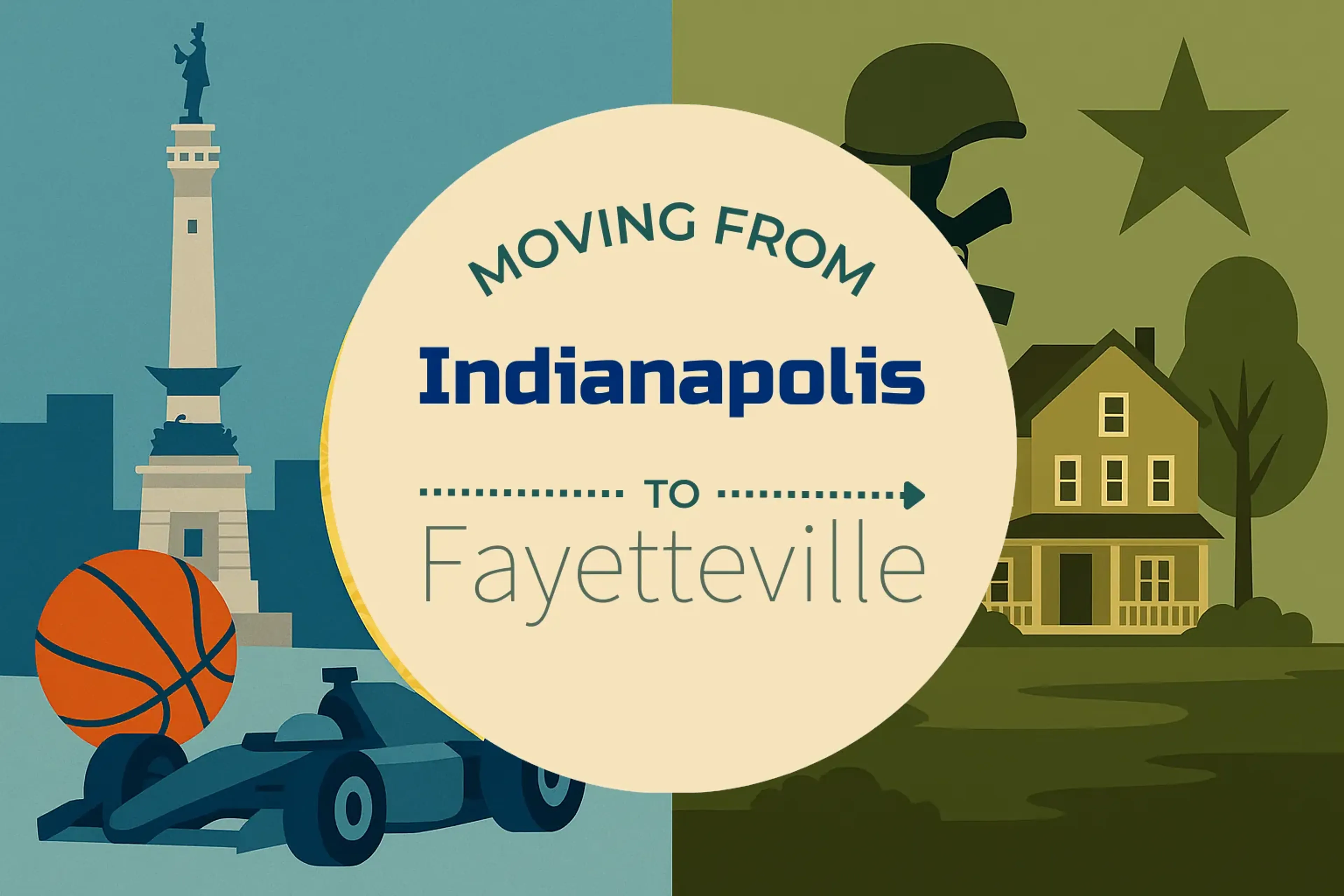 Side-by-side comparison of Indianapolis to Fayetteville moving companies