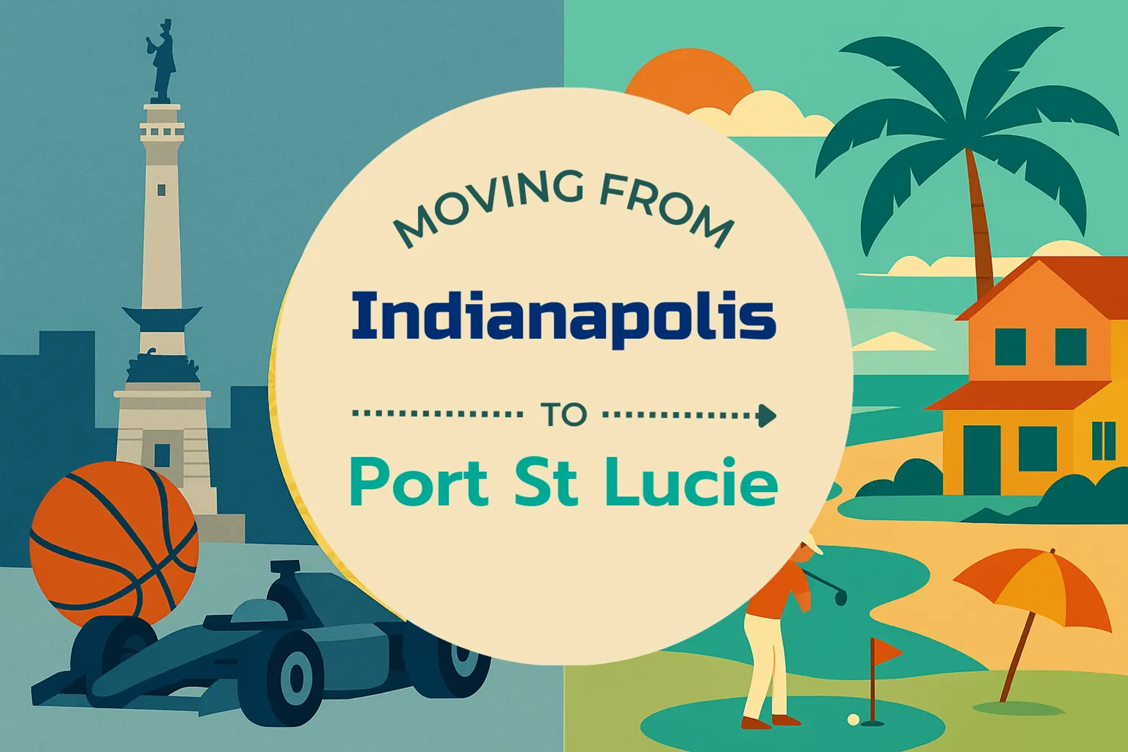 Side-by-side comparison of Indianapolis to Port St. Lucie moving companies