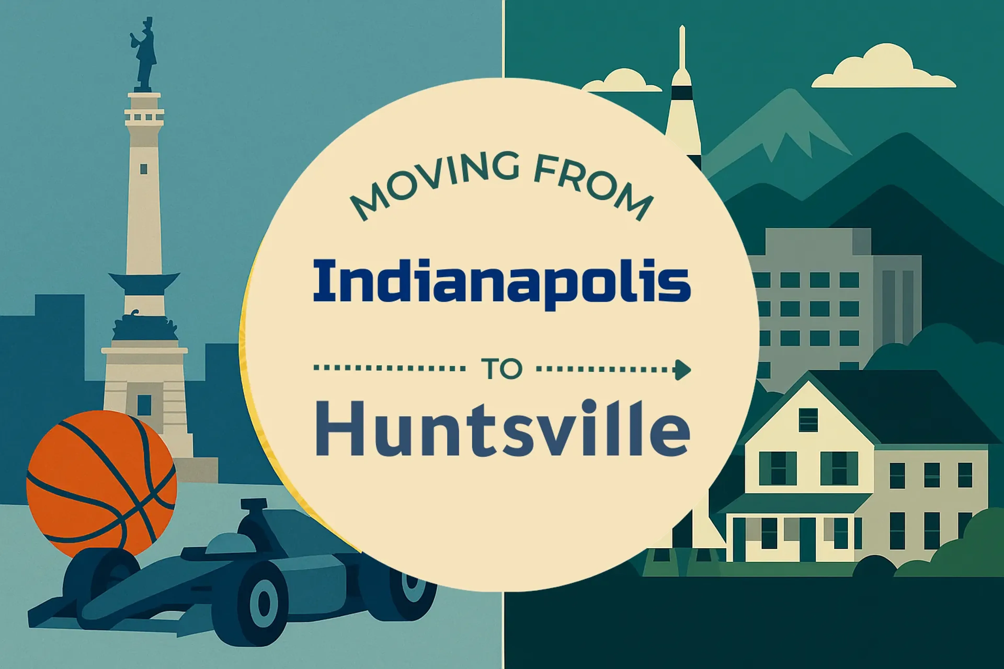 Side-by-side comparison of Indianapolis to Huntsville moving companies