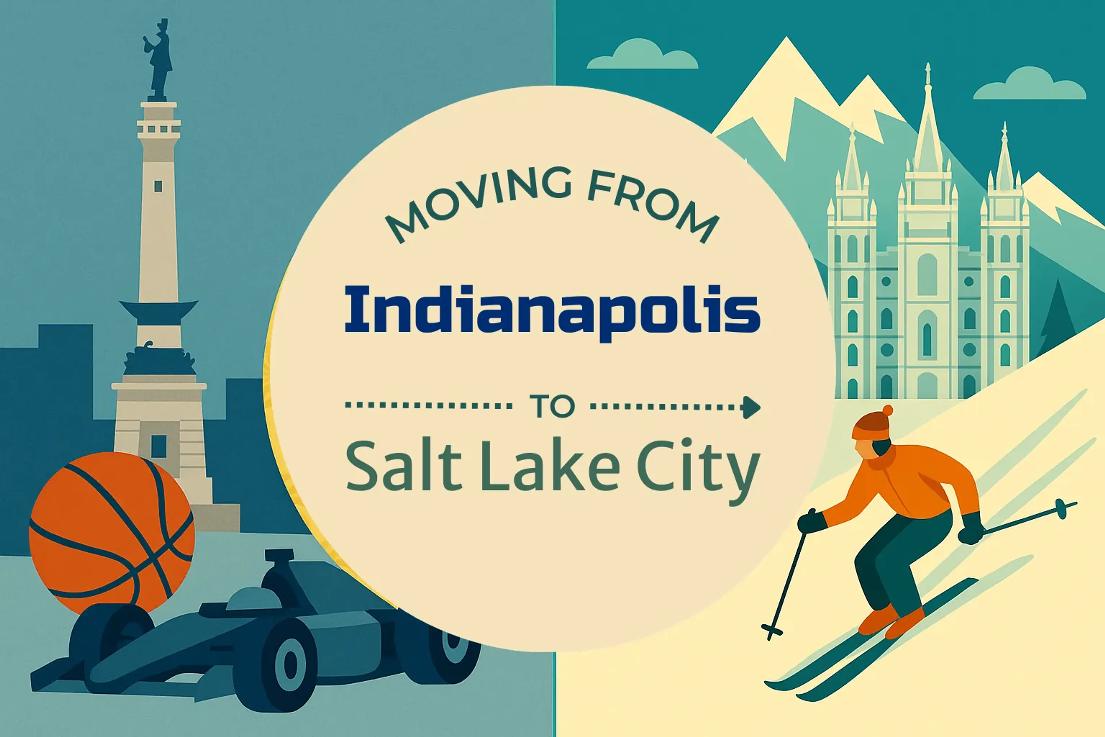 Side-by-side comparison of Indianapolis to Salt Lake City moving companies