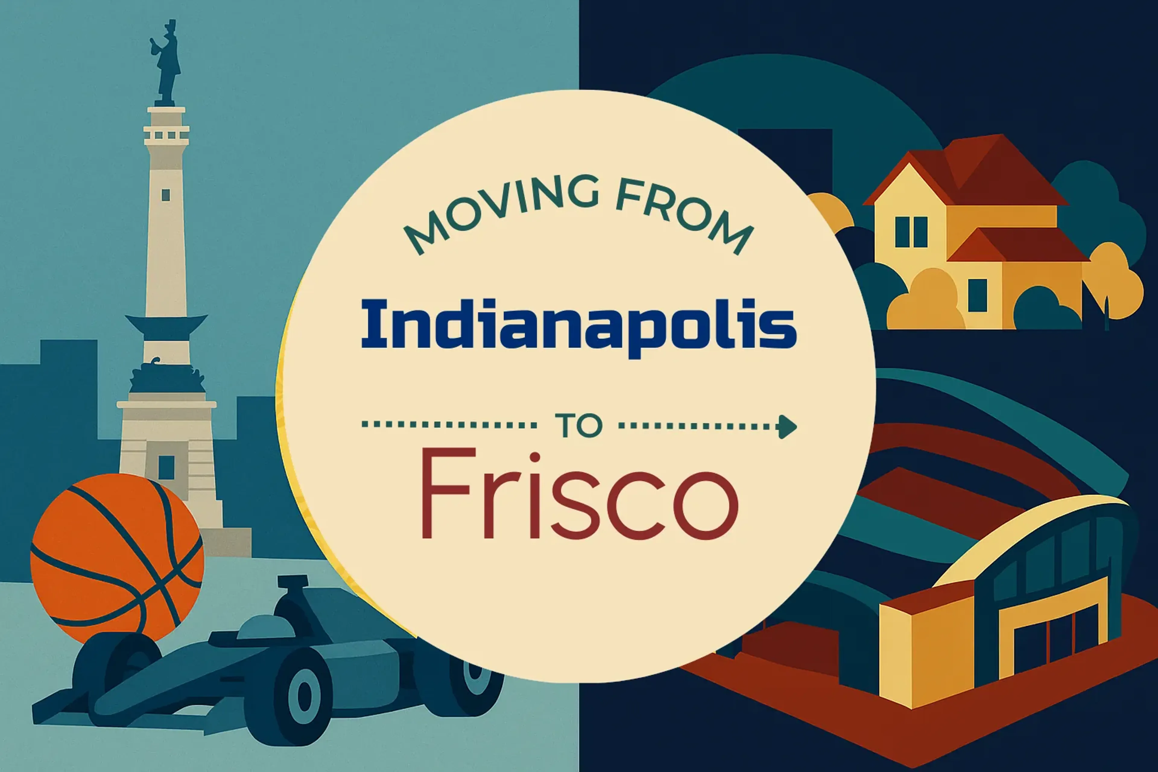 Side-by-side comparison of Indianapolis to Frisco moving companies