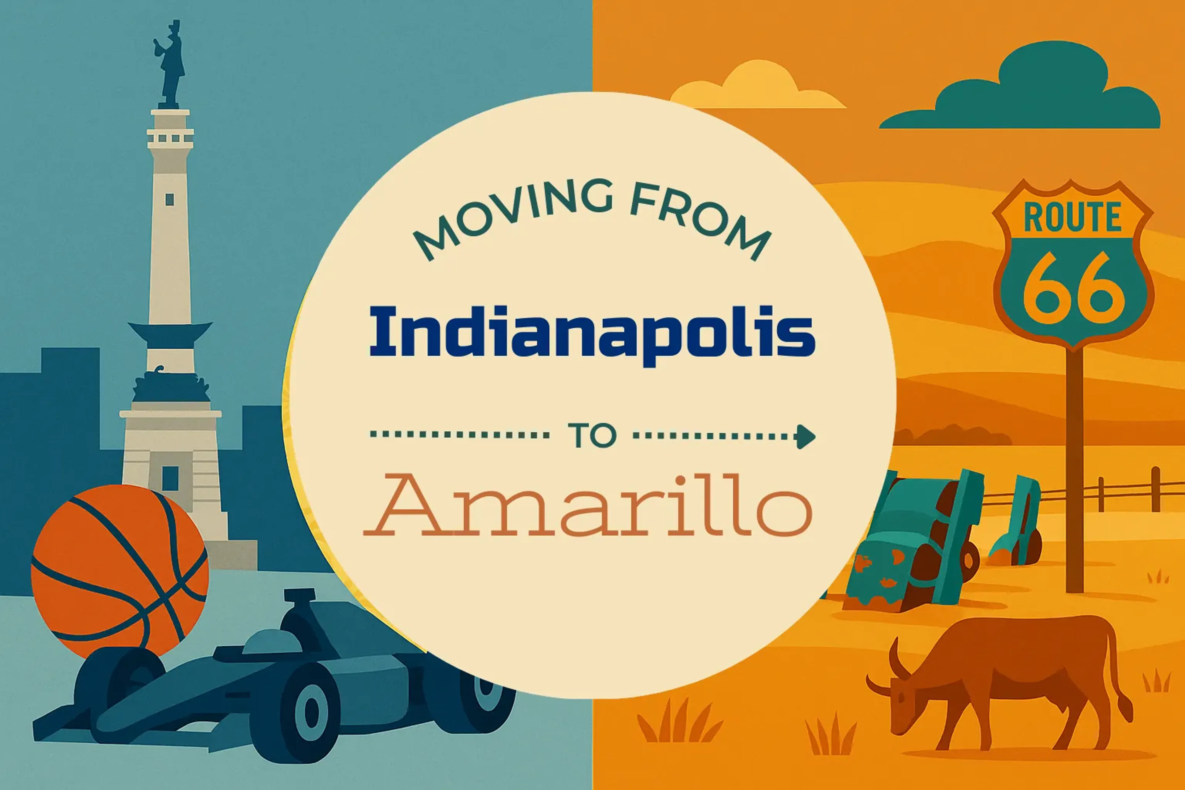 Side-by-side comparison of Indianapolis to Amarillo moving companies