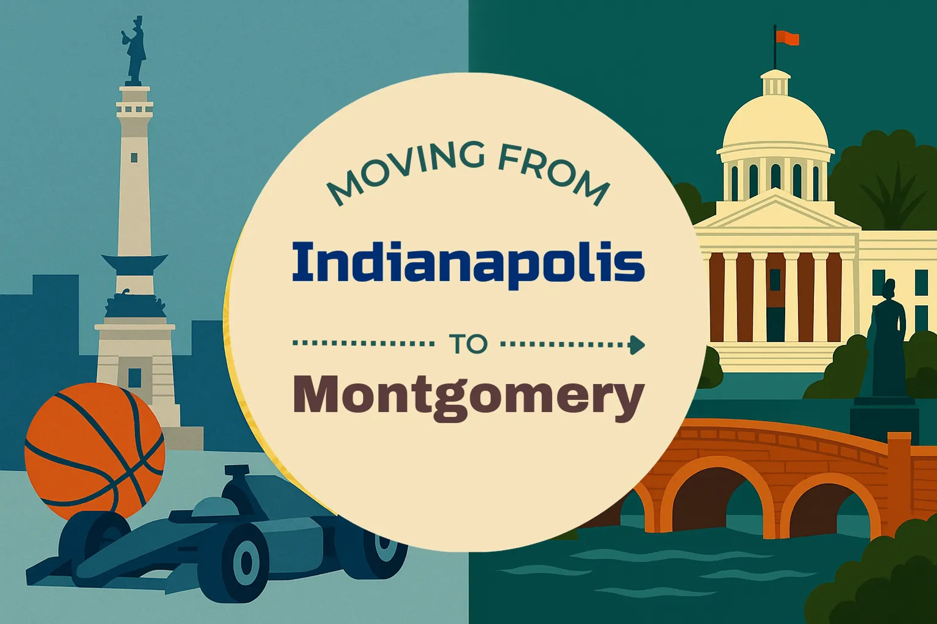 Side-by-side comparison of Indianapolis to Montgomery moving companies