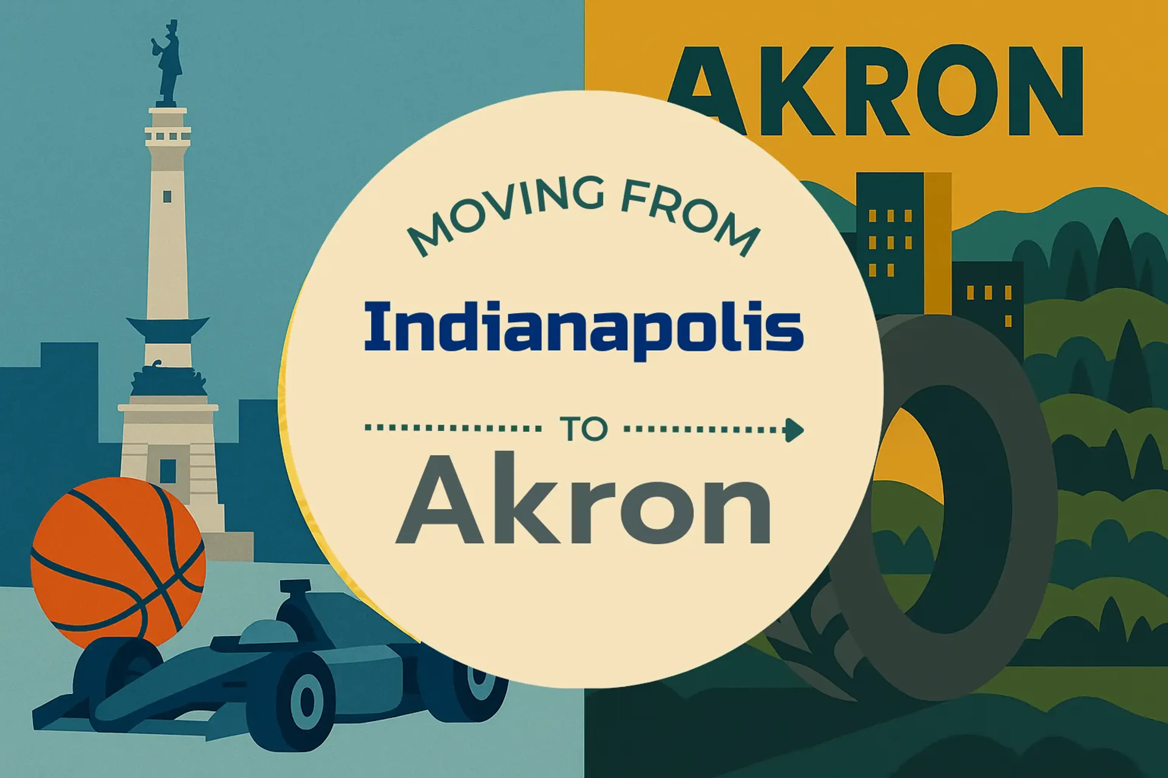 Side-by-side comparison of Indianapolis to Akron moving companies