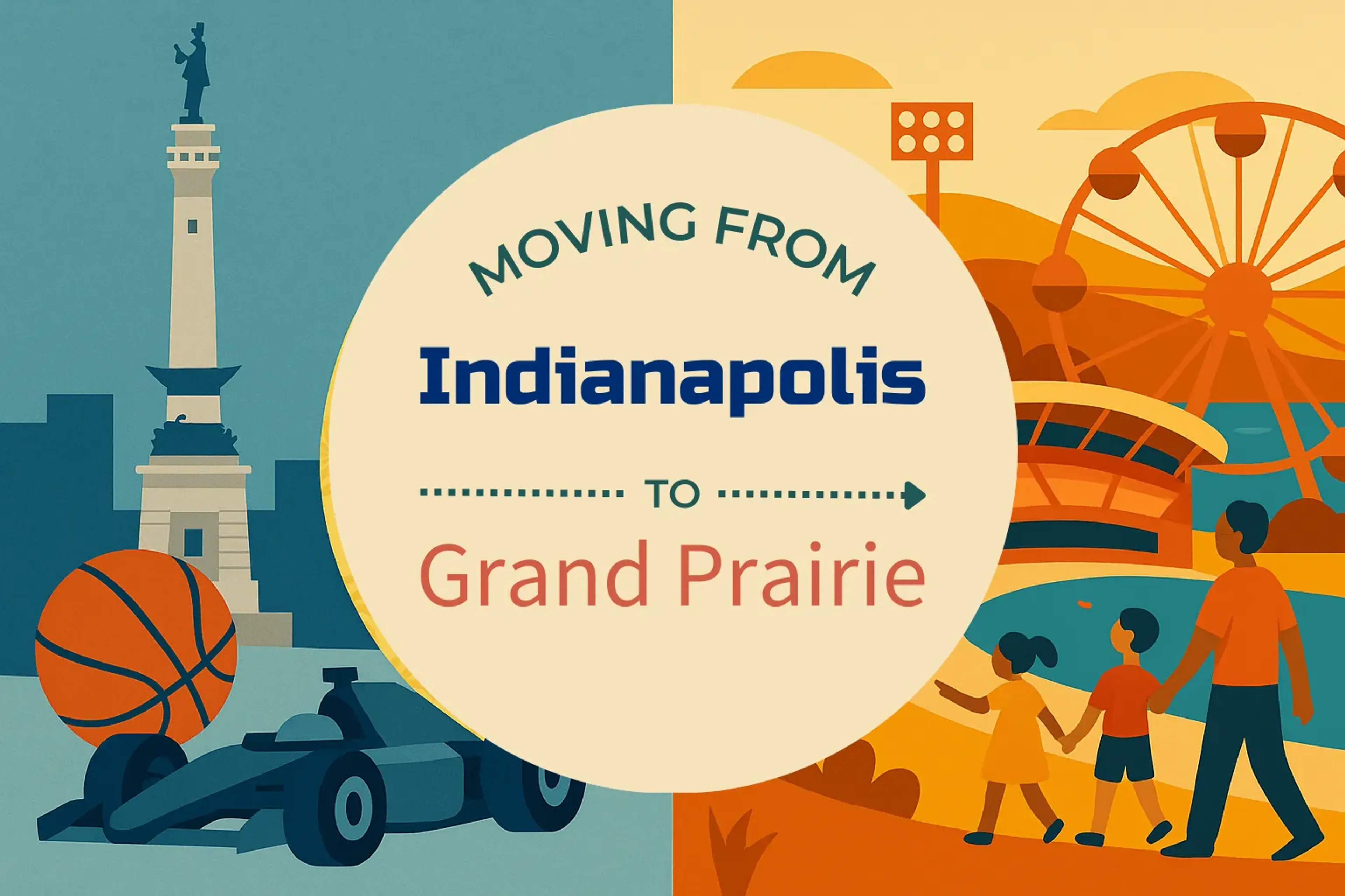 Side-by-side comparison of Indianapolis to Grand Prairie moving companies