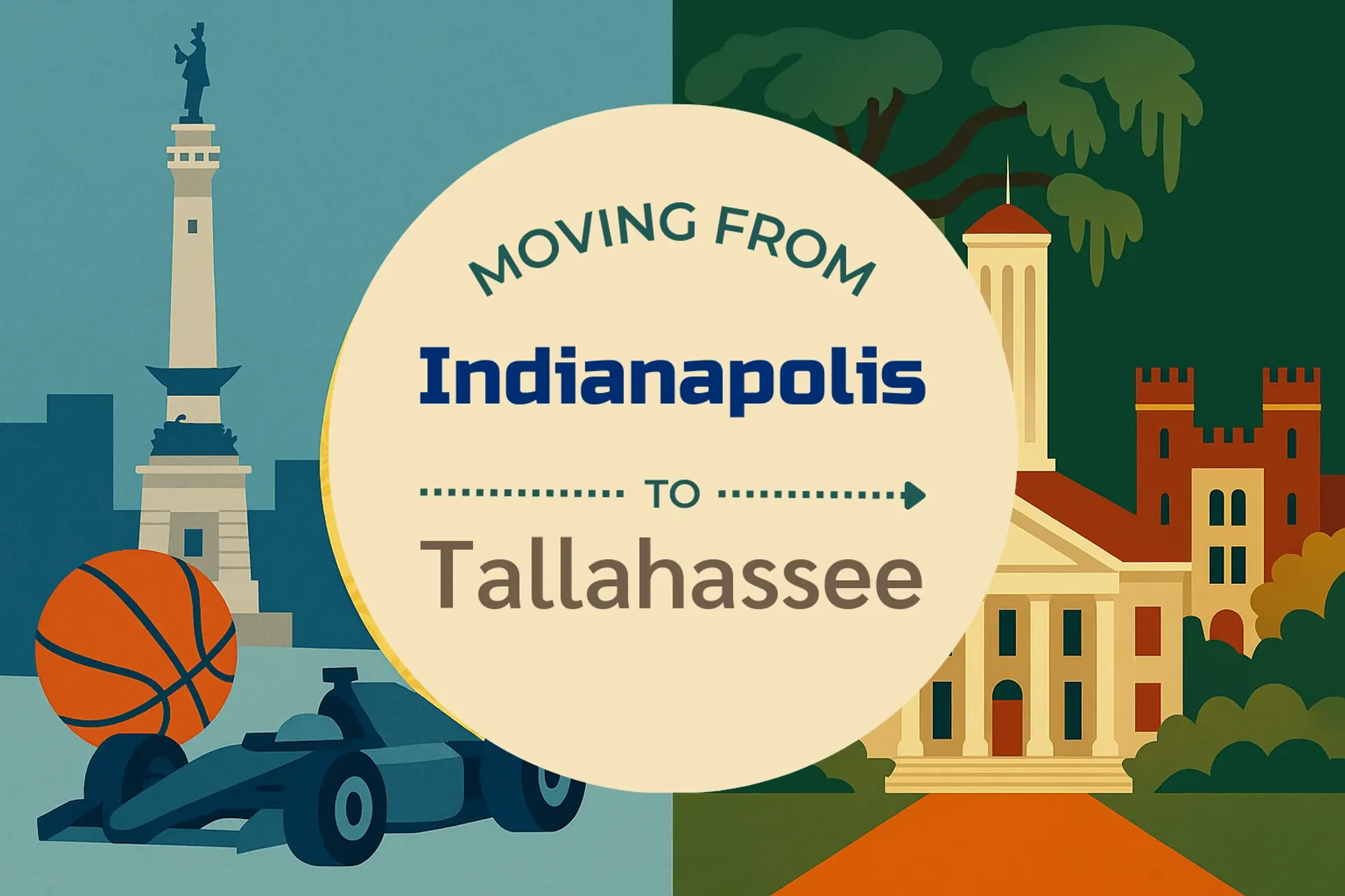 Side-by-side comparison of Indianapolis to Tallahassee moving companies