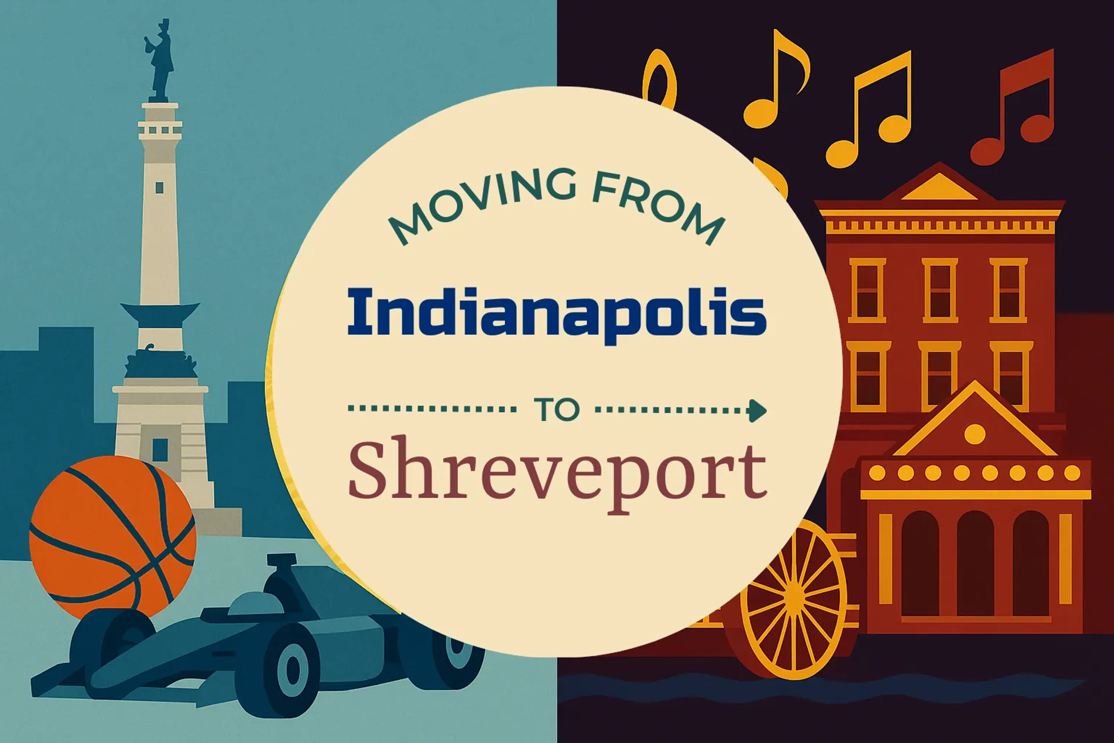 Side-by-side comparison of Indianapolis to Shreveport moving companies