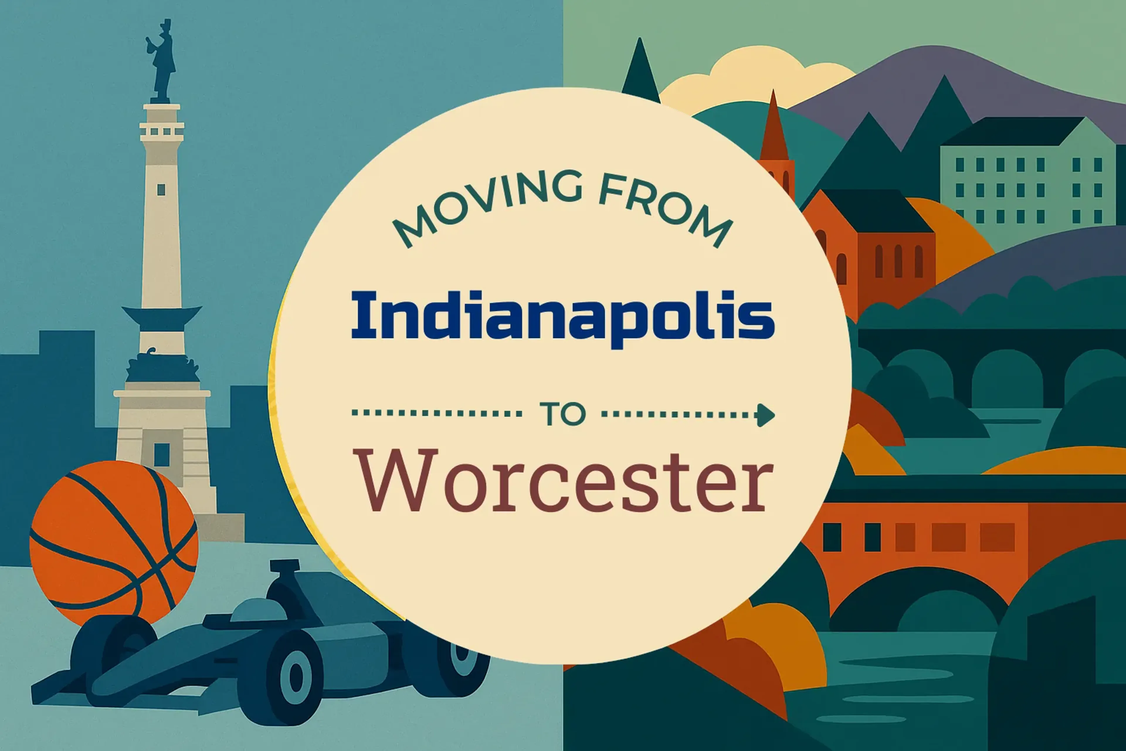 Side-by-side comparison of Indianapolis to Worcester moving companies