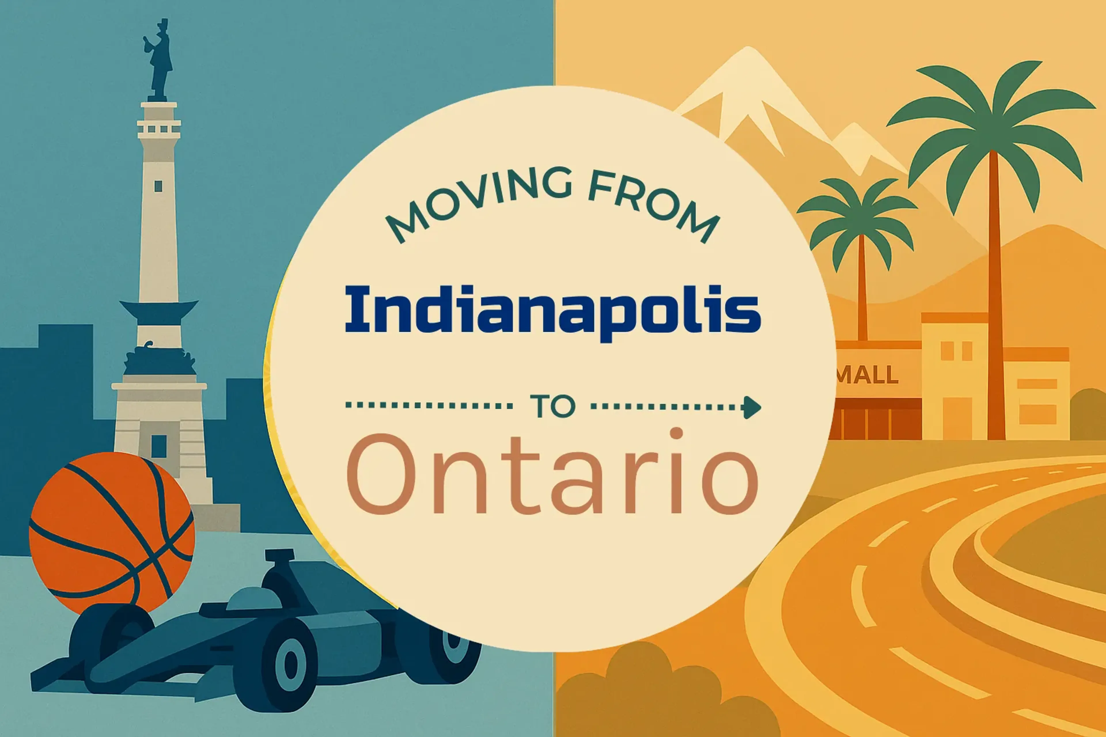 Side-by-side comparison of Indianapolis to Ontario moving companies