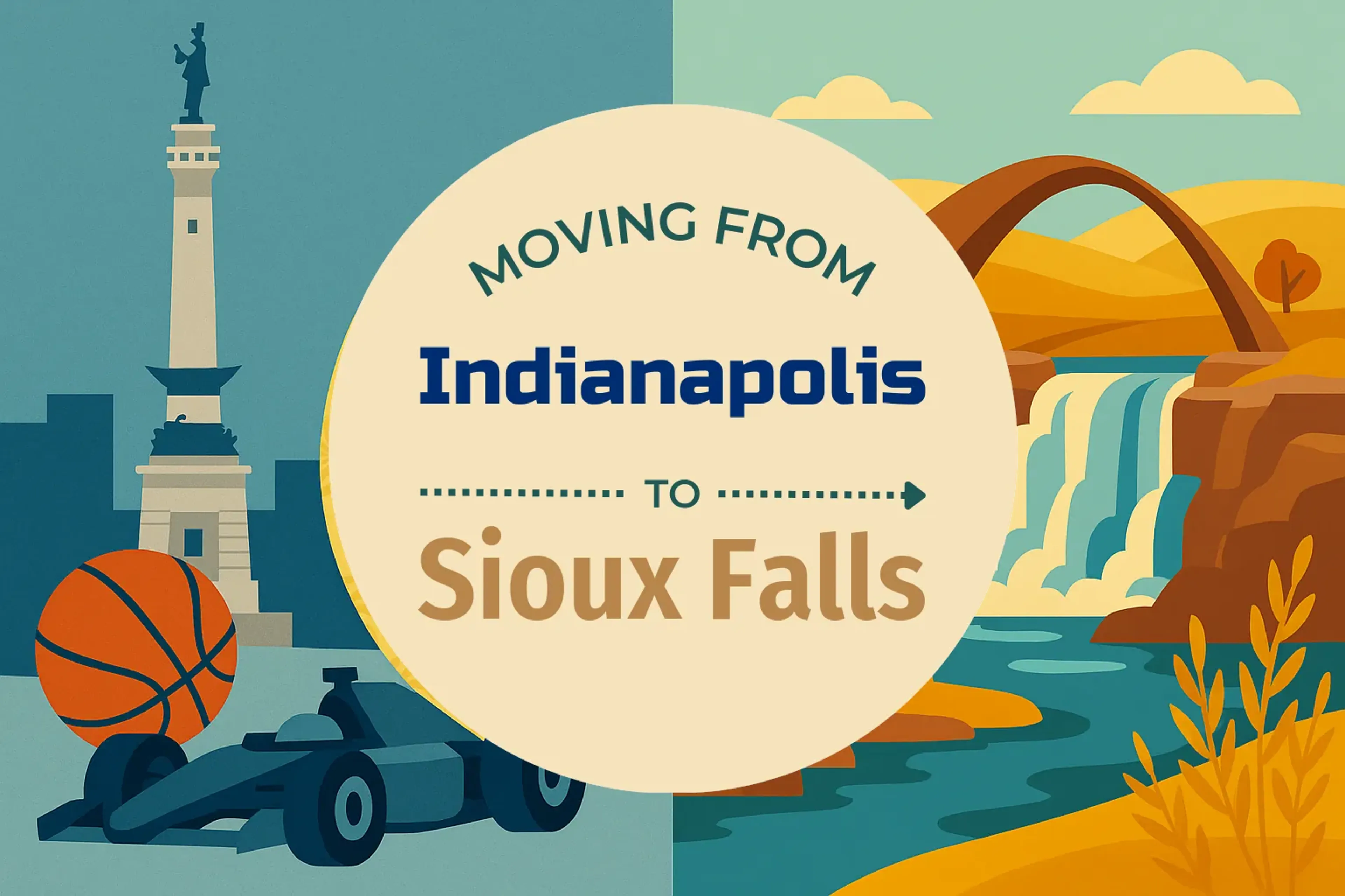 Side-by-side comparison of Indianapolis to Sioux Falls moving companies