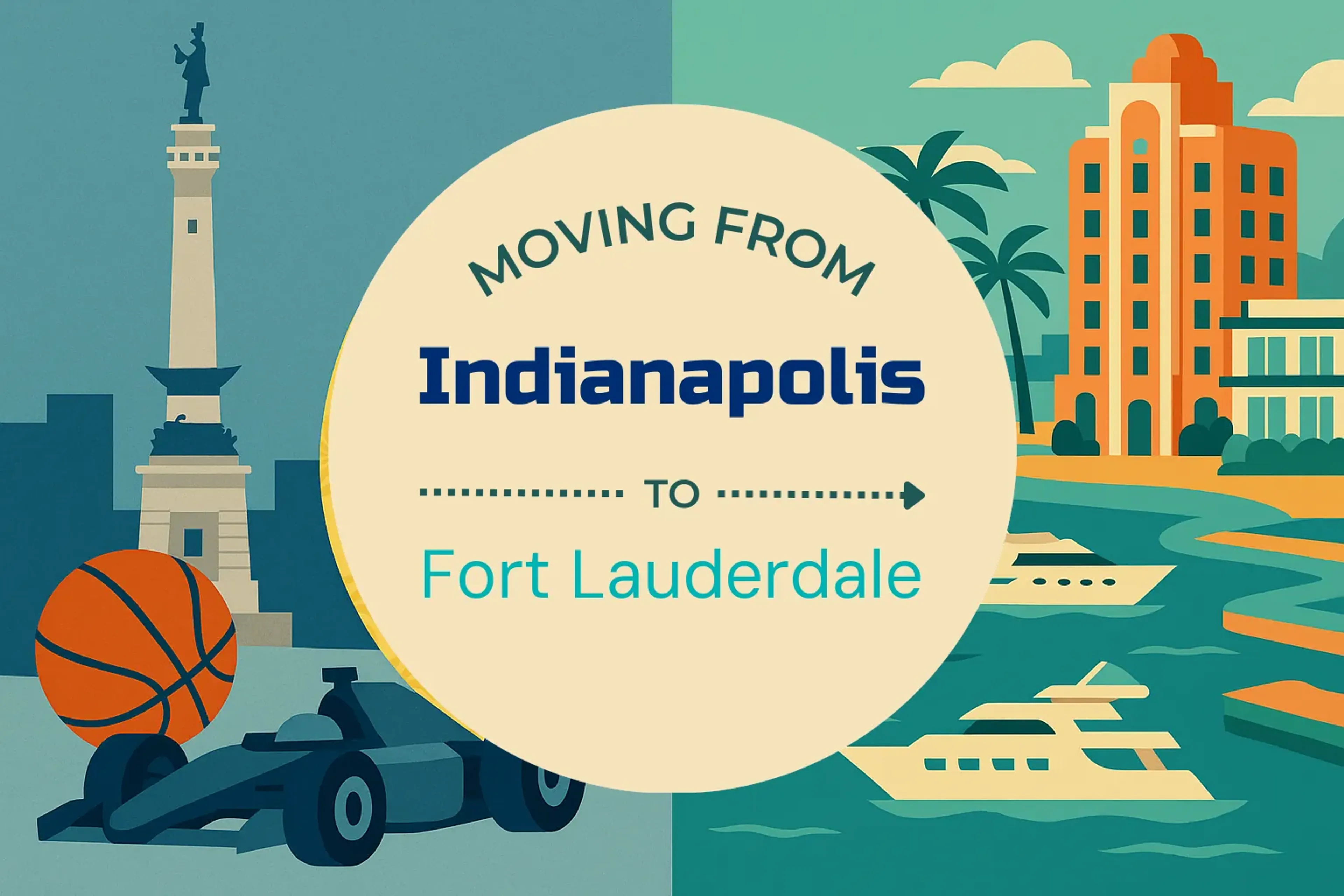 Side-by-side comparison of Indianapolis to Fort Lauderdale moving companies