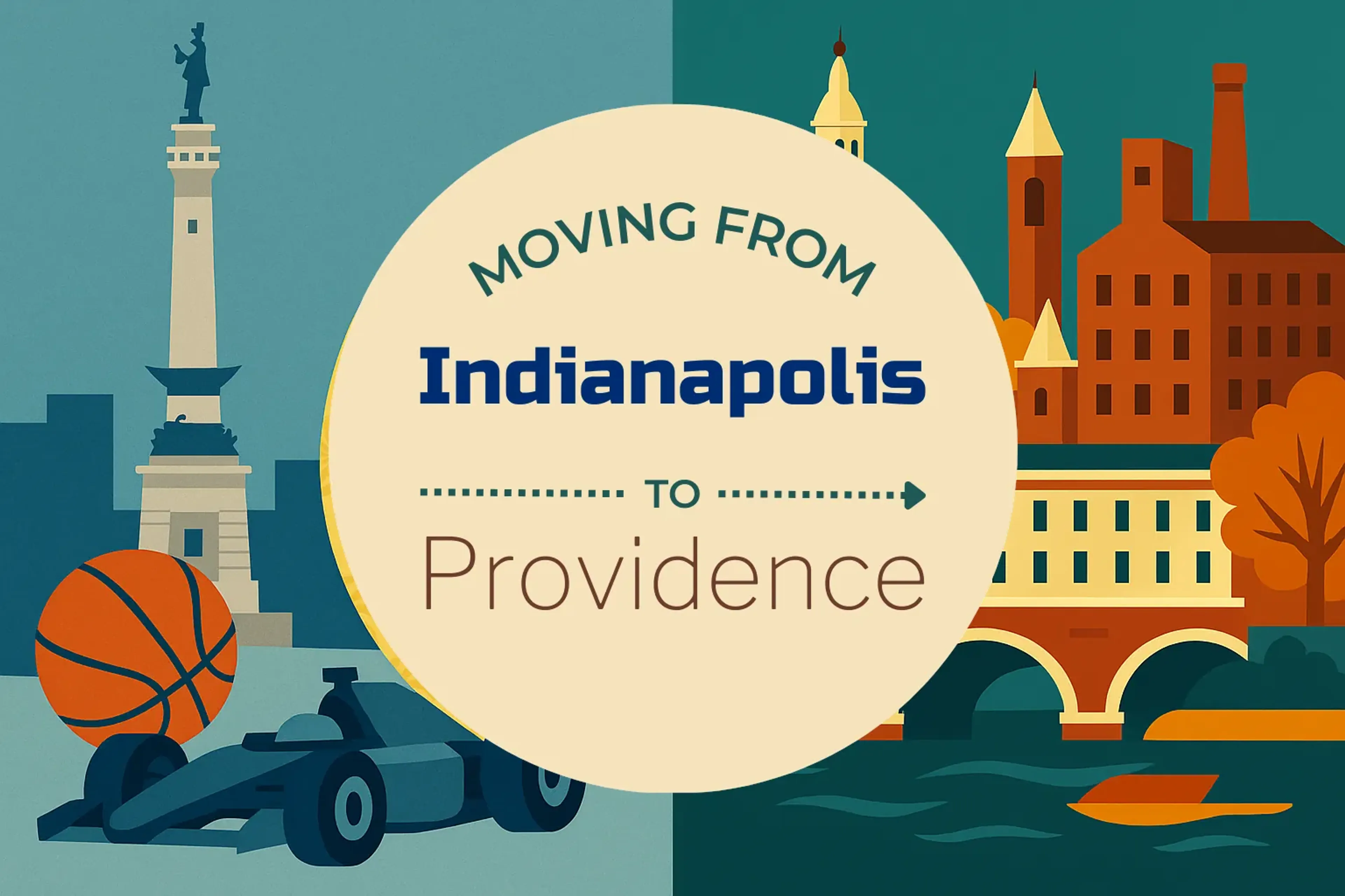 Side-by-side comparison of Indianapolis to Providence moving companies