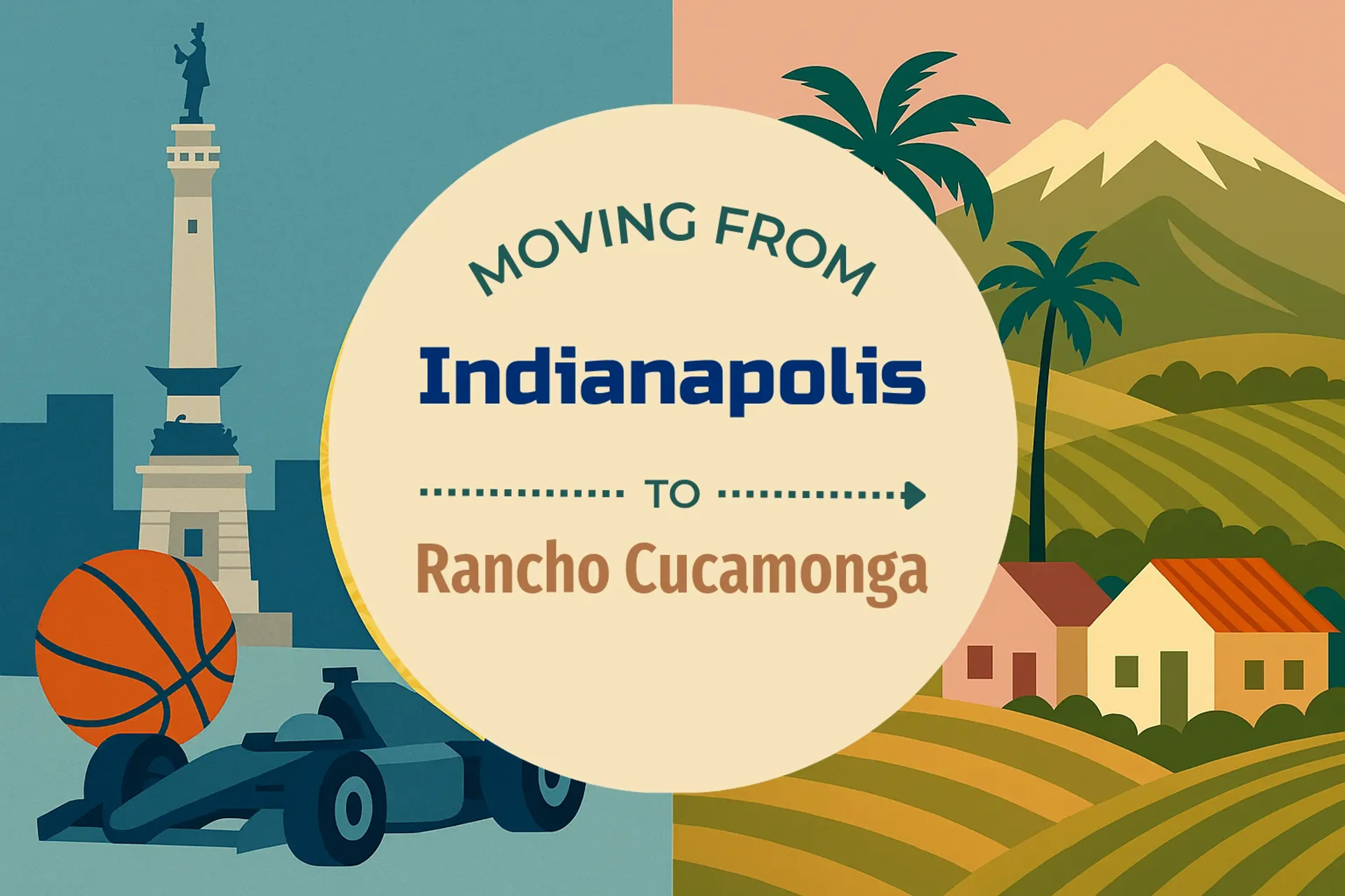 Side-by-side comparison of Indianapolis to Rancho Cucamonga moving companies