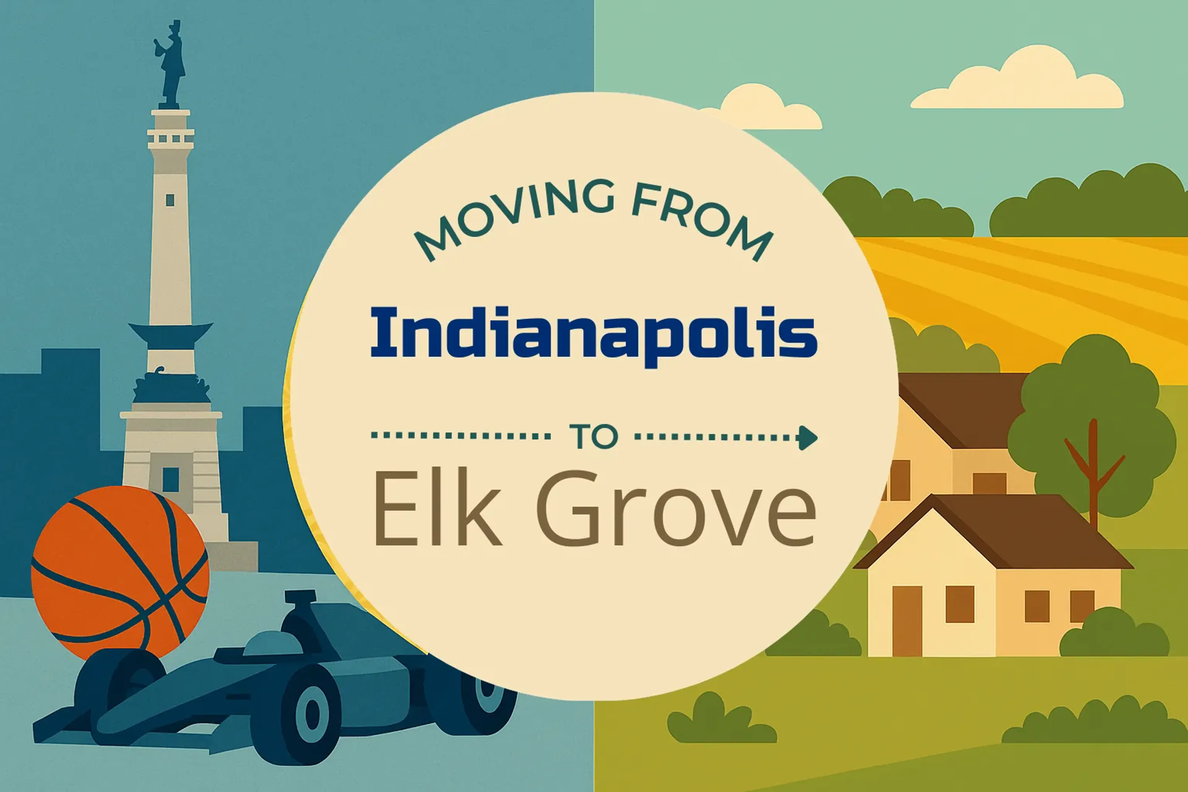 Side-by-side comparison of Indianapolis to Elk Grove moving companies