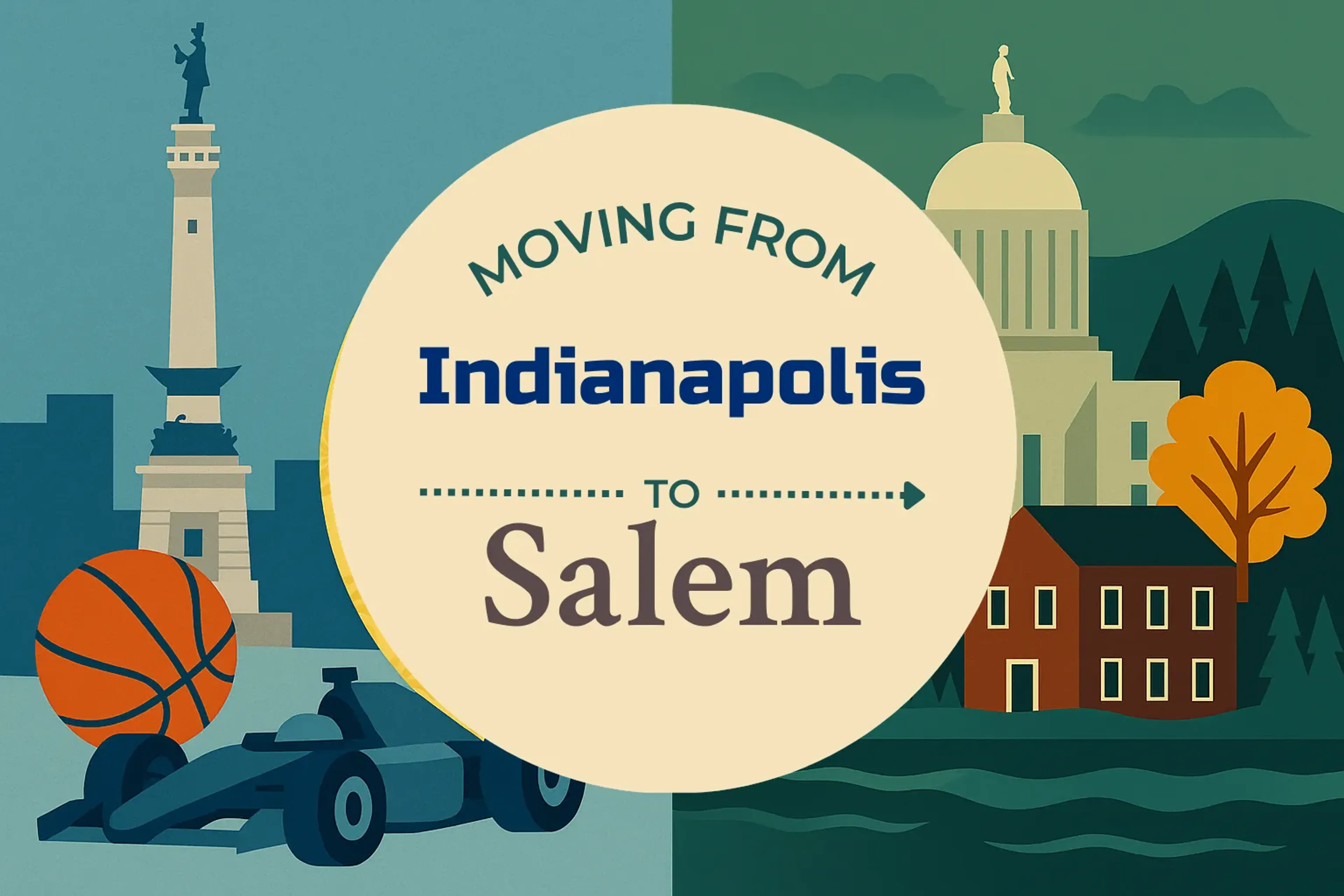 Side-by-side comparison of Indianapolis to Salem moving companies