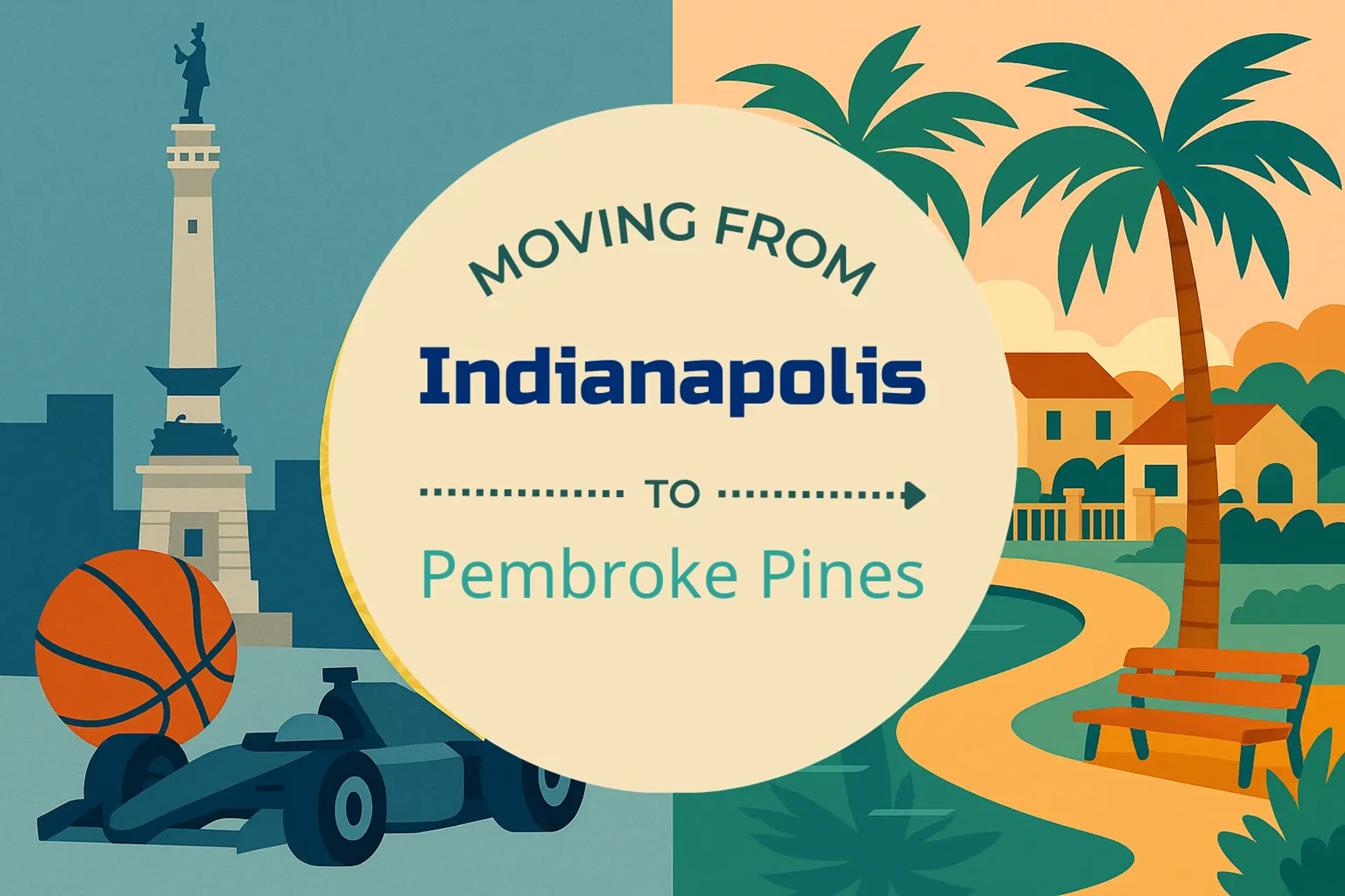 Side-by-side comparison of Indianapolis to Pembroke Pines moving companies