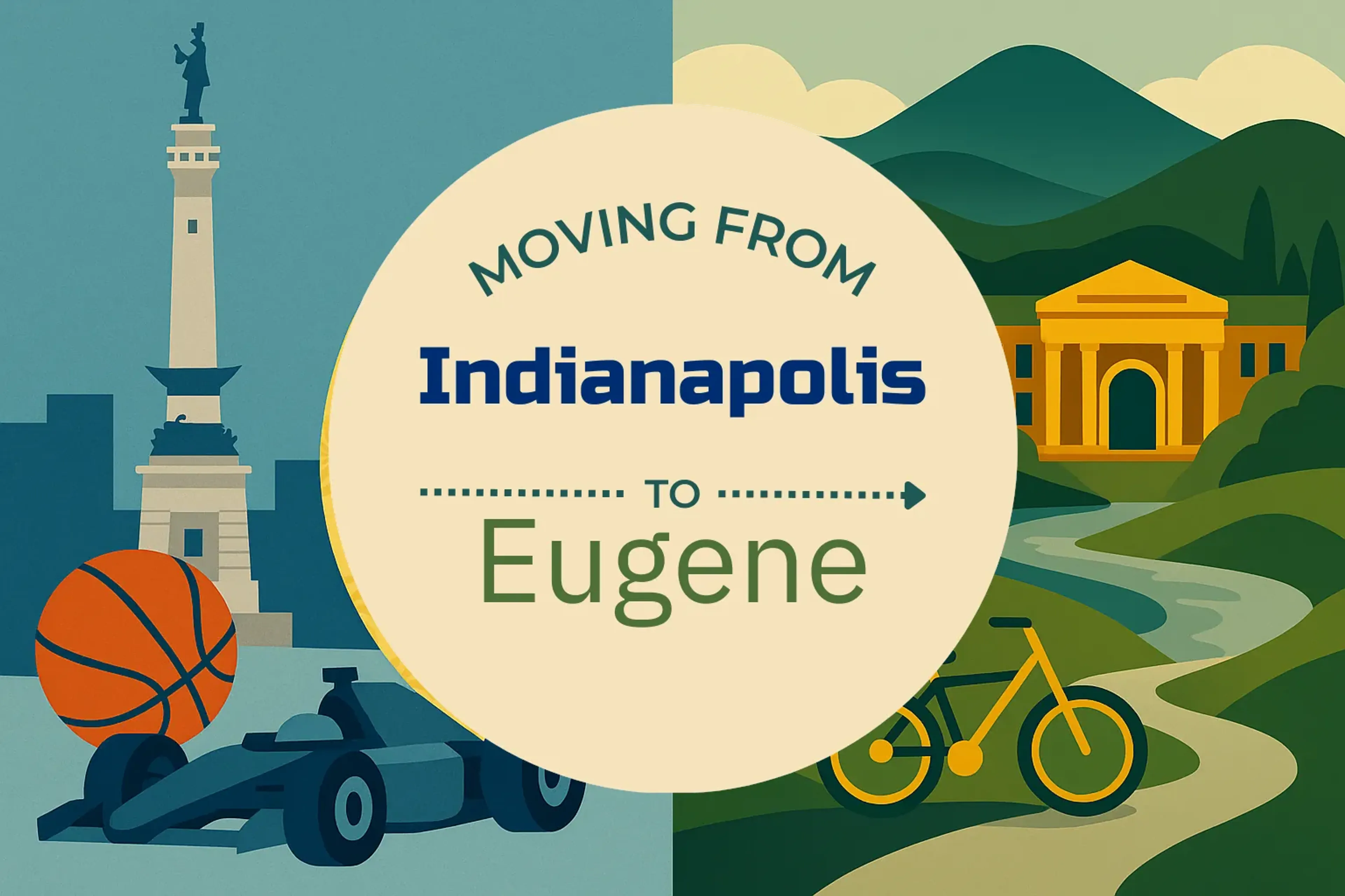 Side-by-side comparison of Indianapolis to Eugene moving companies