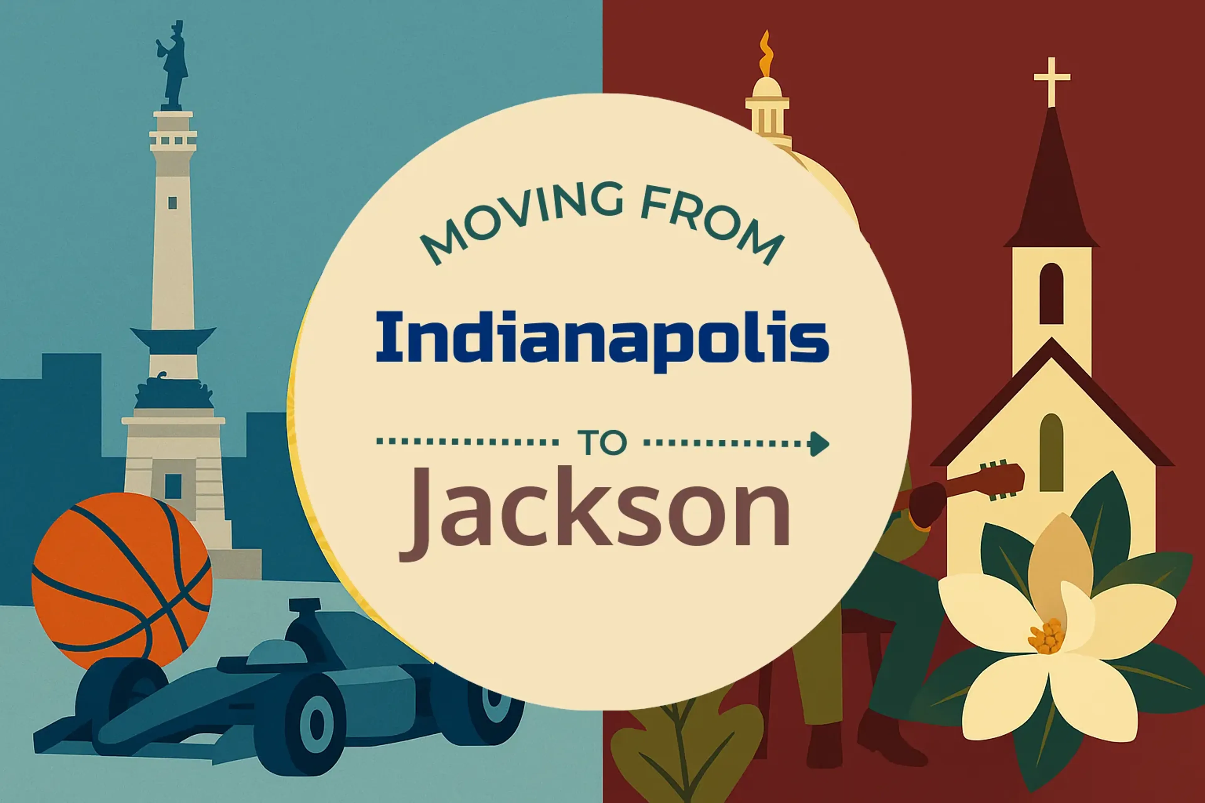 Side-by-side comparison of Indianapolis to Jackson moving companies