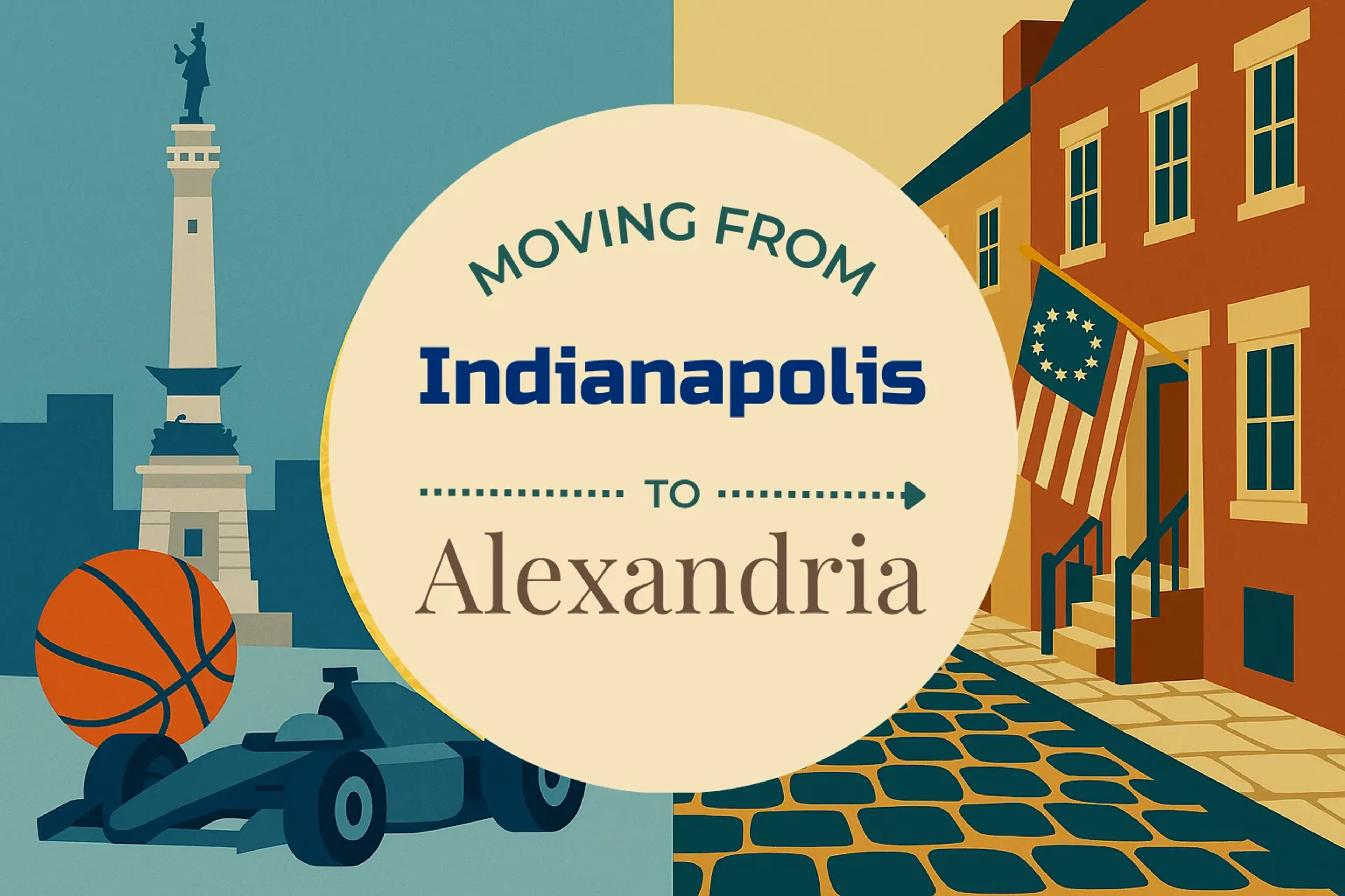 Side-by-side comparison of Indianapolis to Alexandria moving companies
