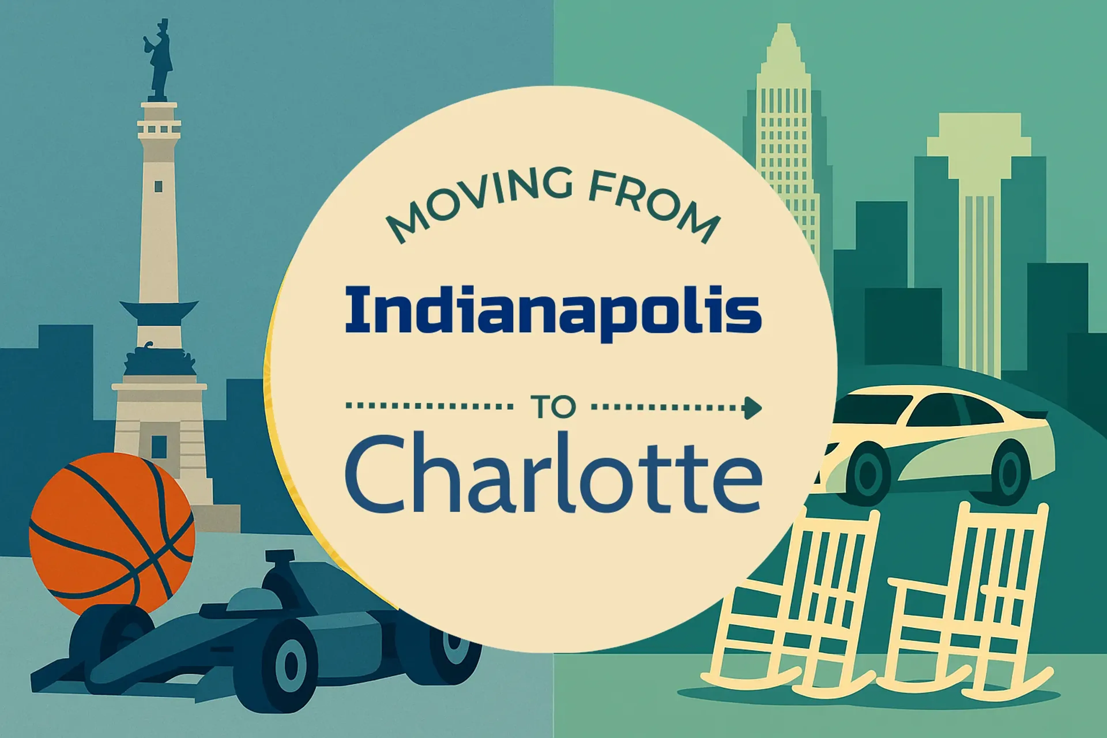 Side-by-side comparison of Indianapolis to Charlotte moving companies