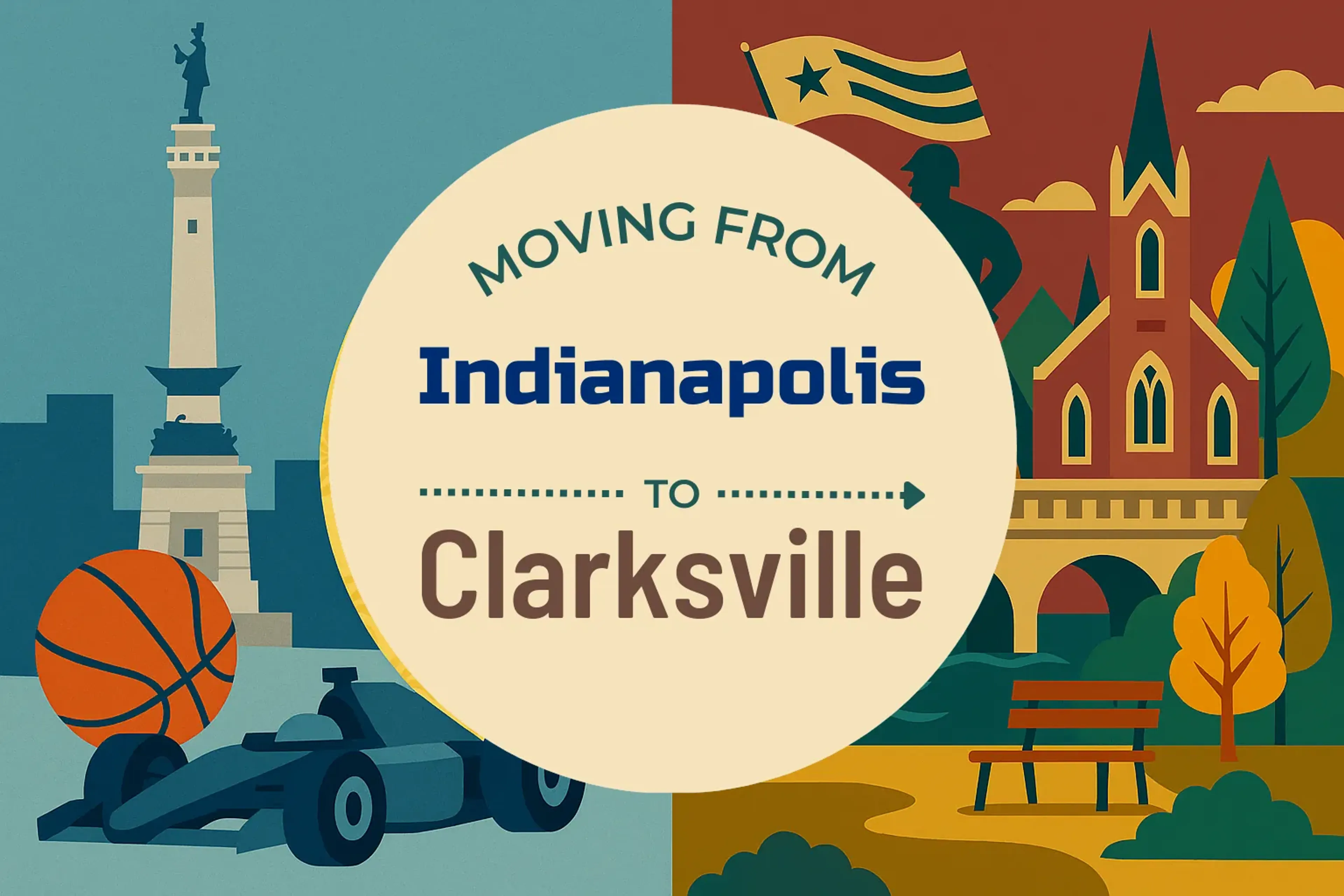 Side-by-side comparison of Indianapolis to Clarksville moving companies
