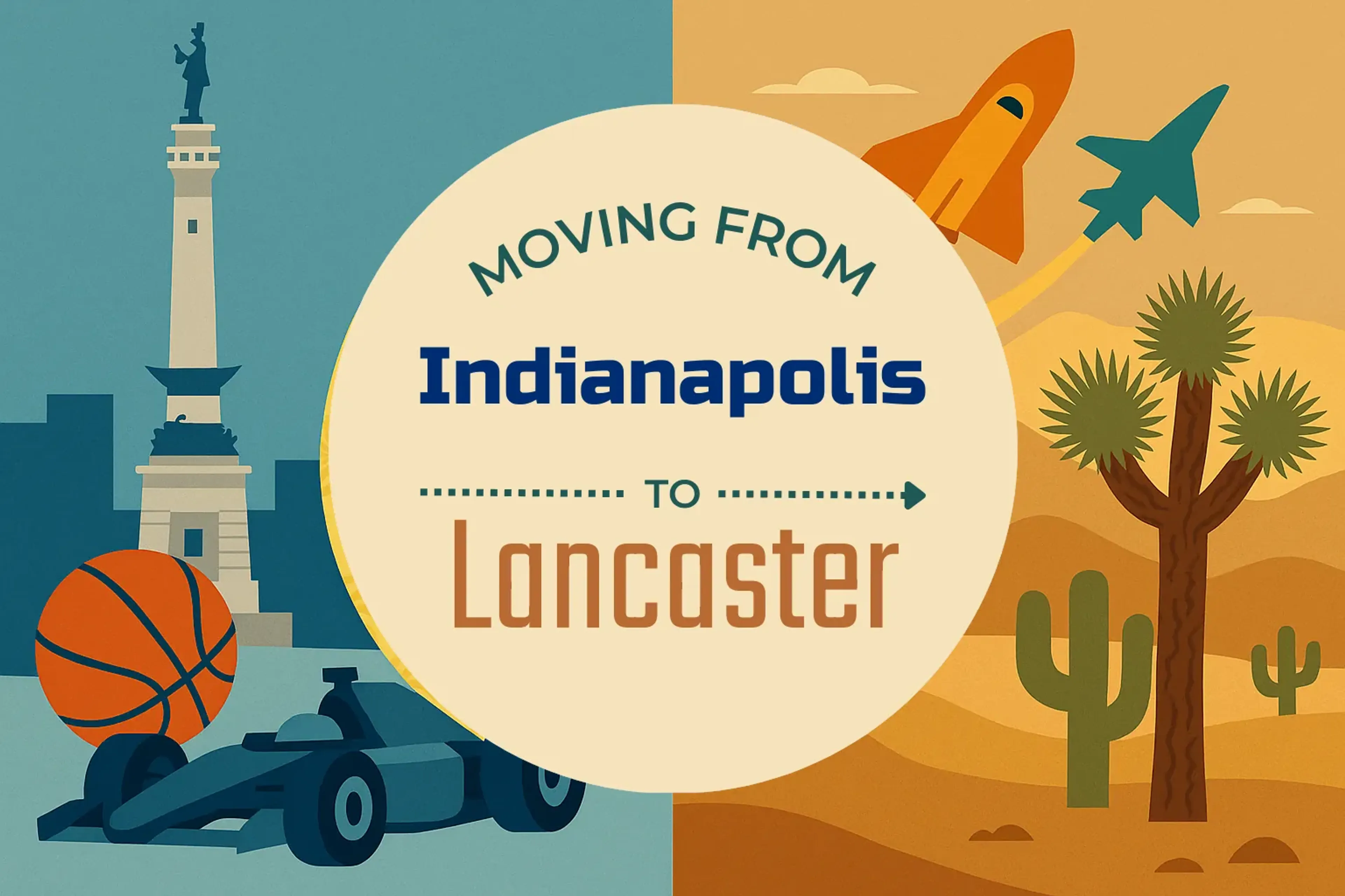 Side-by-side comparison of Indianapolis to Lancaster moving companies