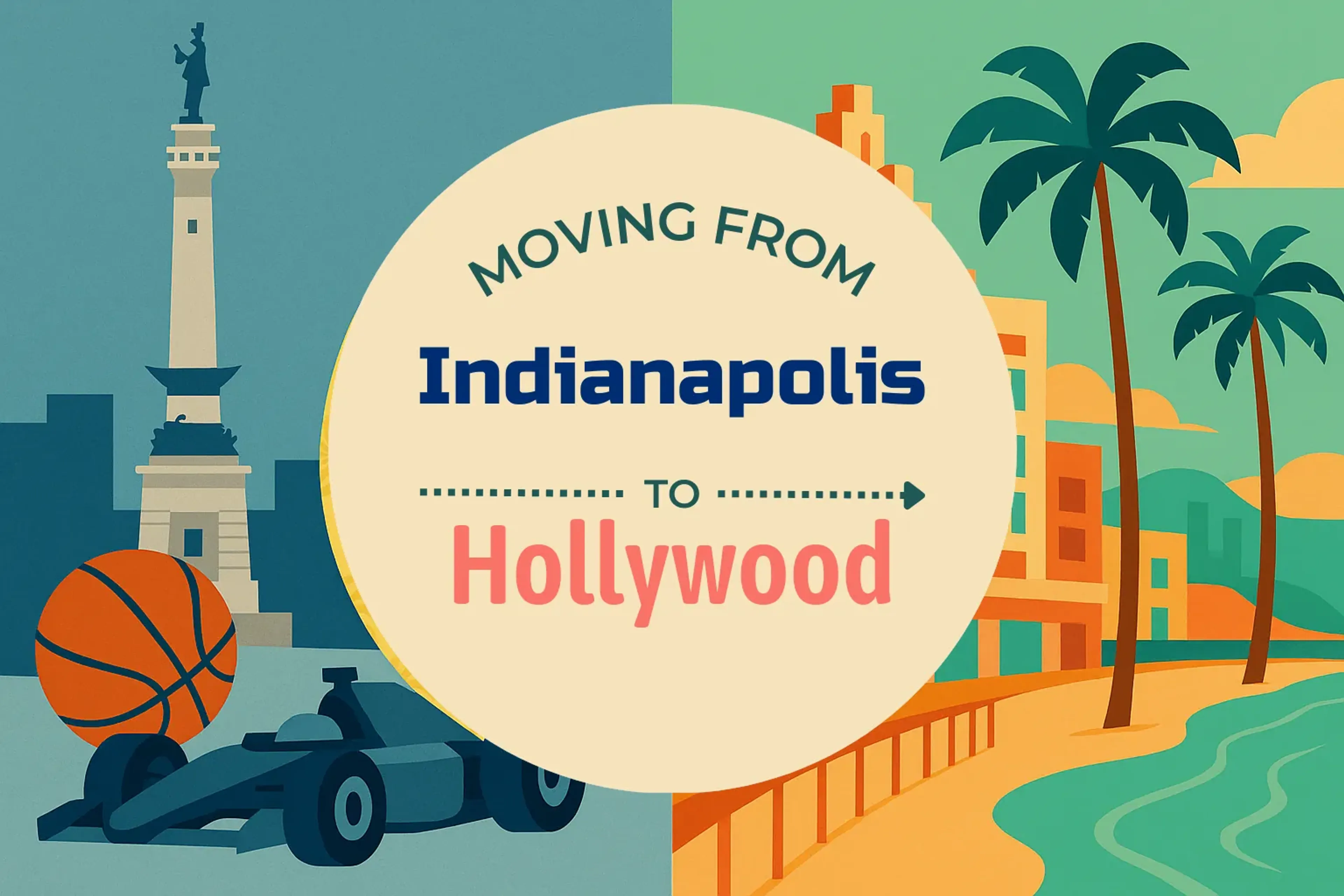 Side-by-side comparison of Indianapolis to Hollywood moving companies