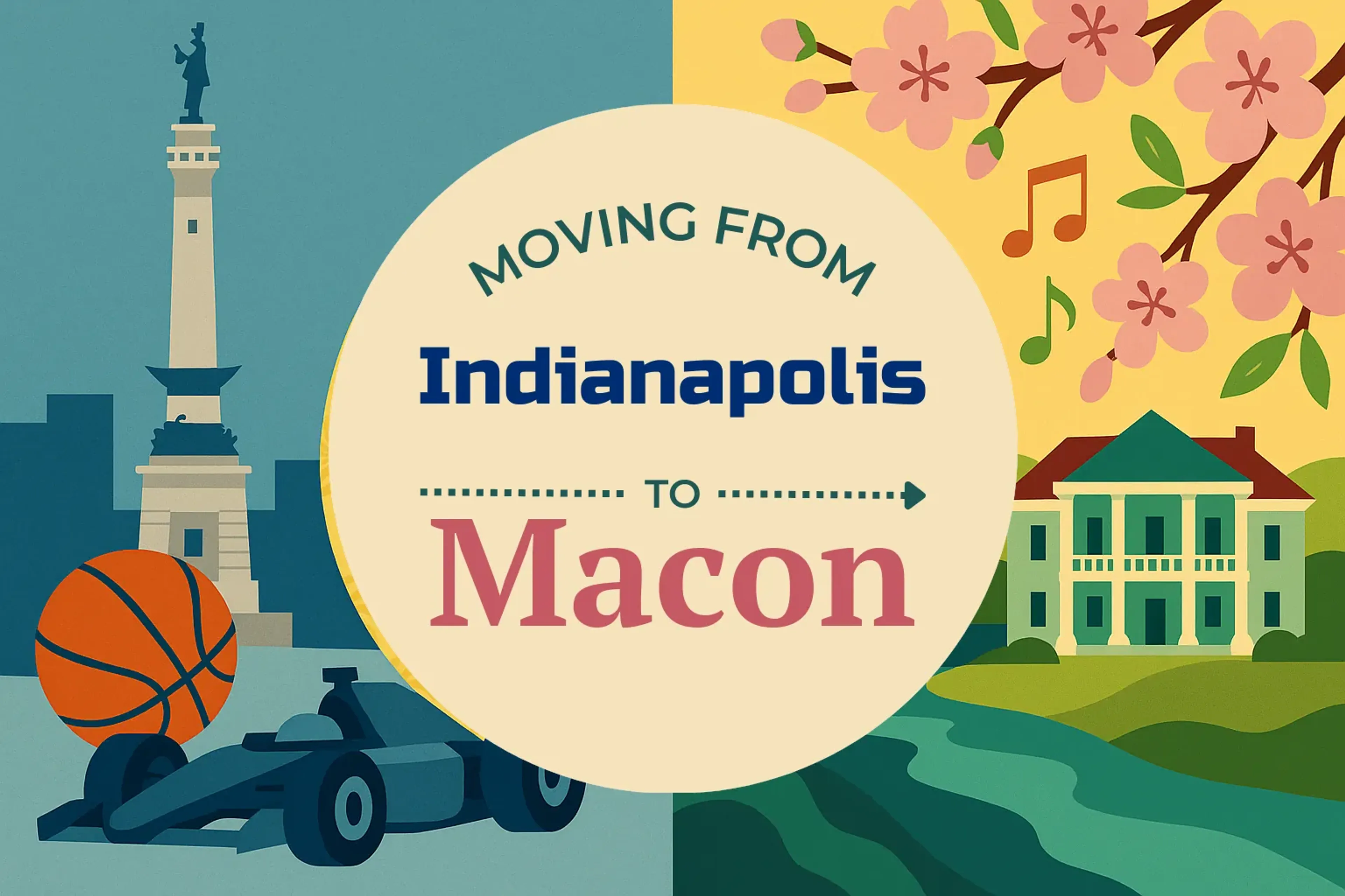 Side-by-side comparison of Indianapolis to Macon moving companies