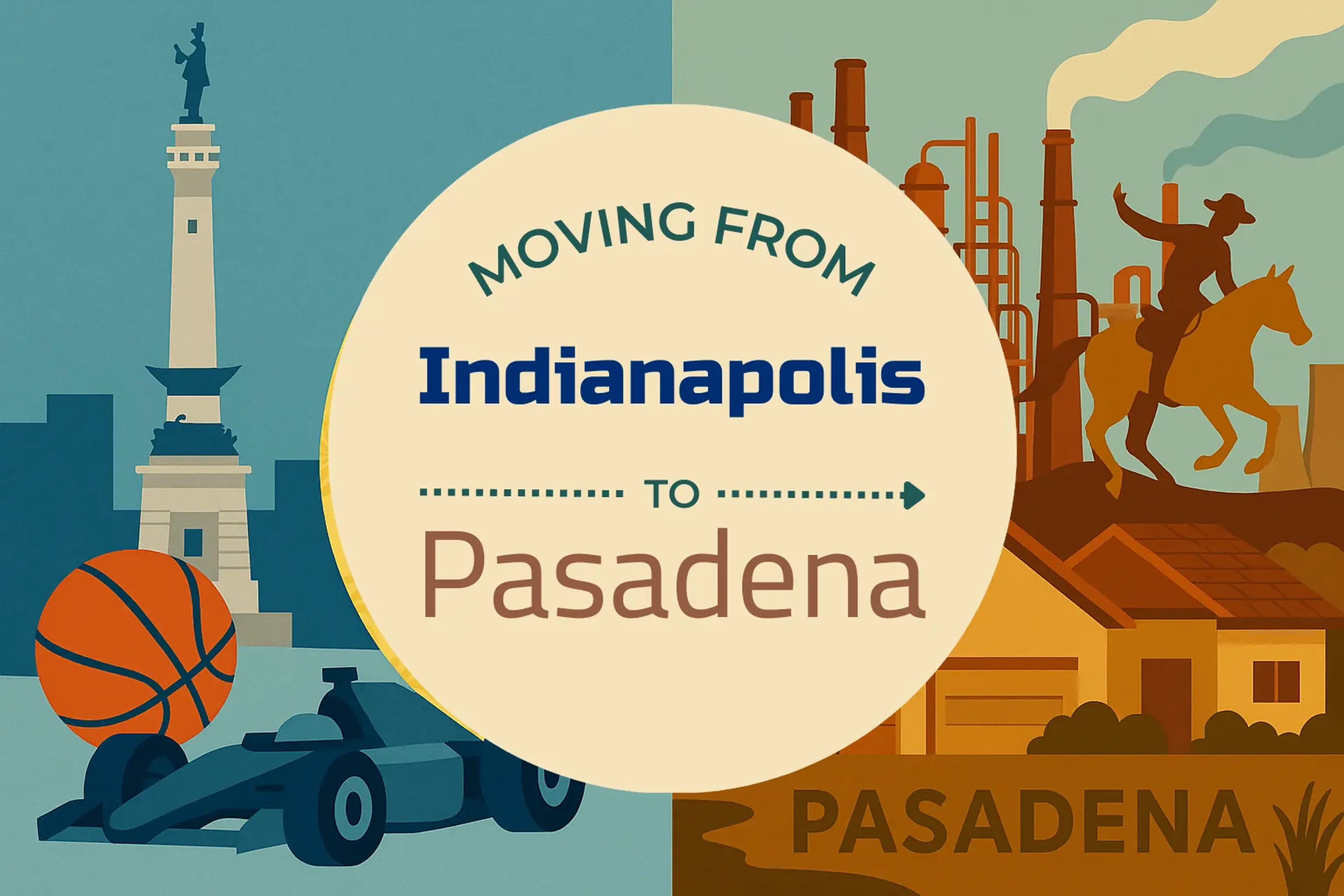 Side-by-side comparison of Indianapolis to Pasadena moving companies