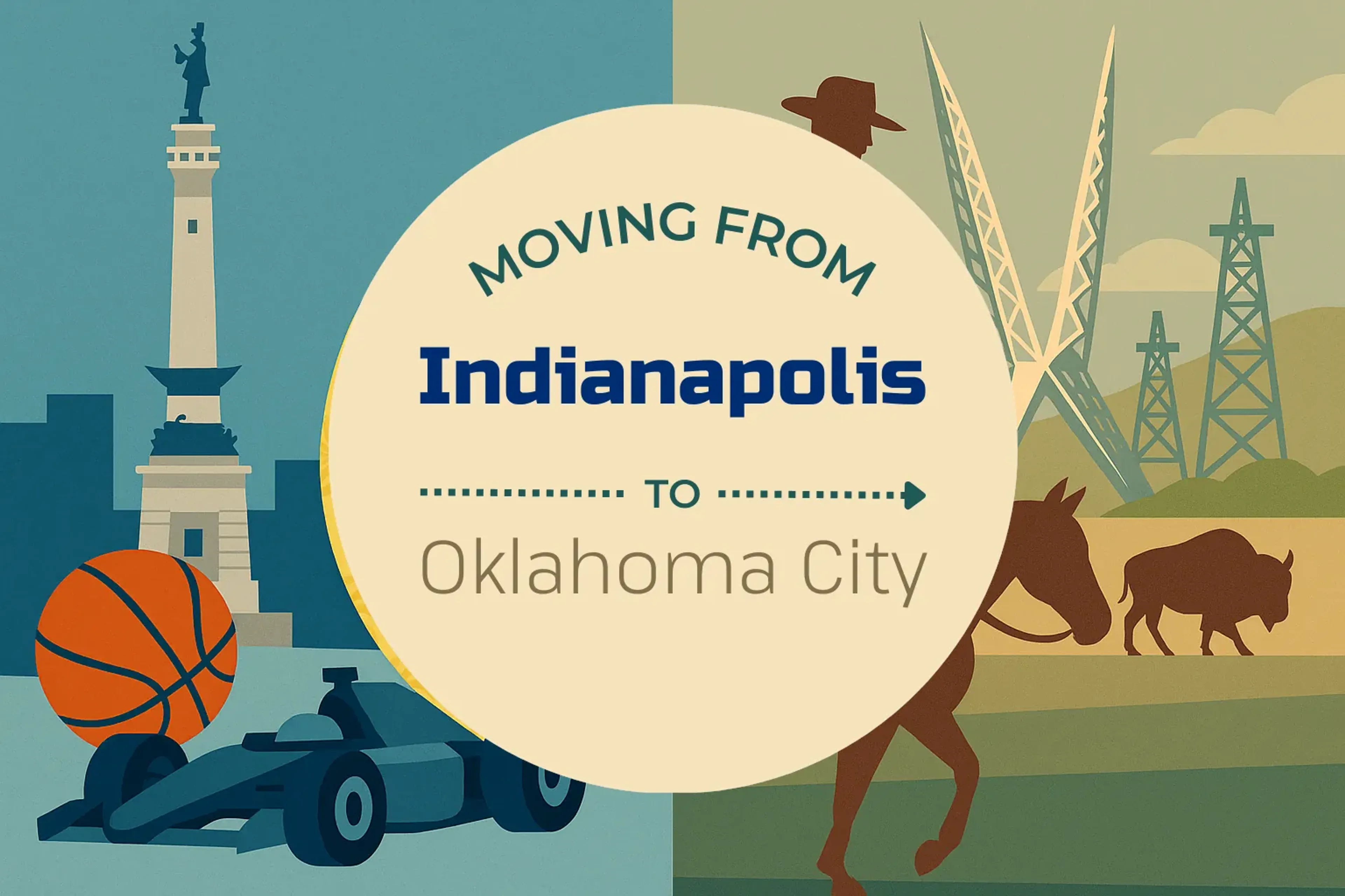 Side-by-side comparison of Indianapolis to Oklahoma City moving companies