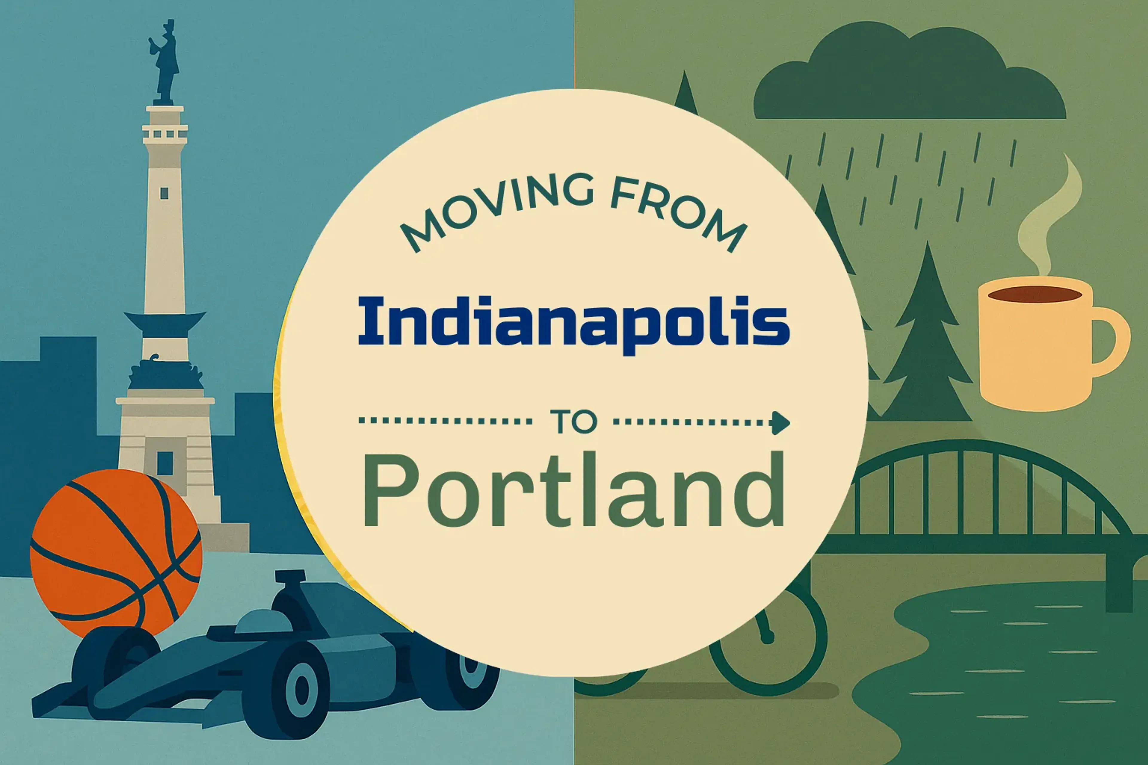 Side-by-side comparison of Indianapolis to Portland moving companies