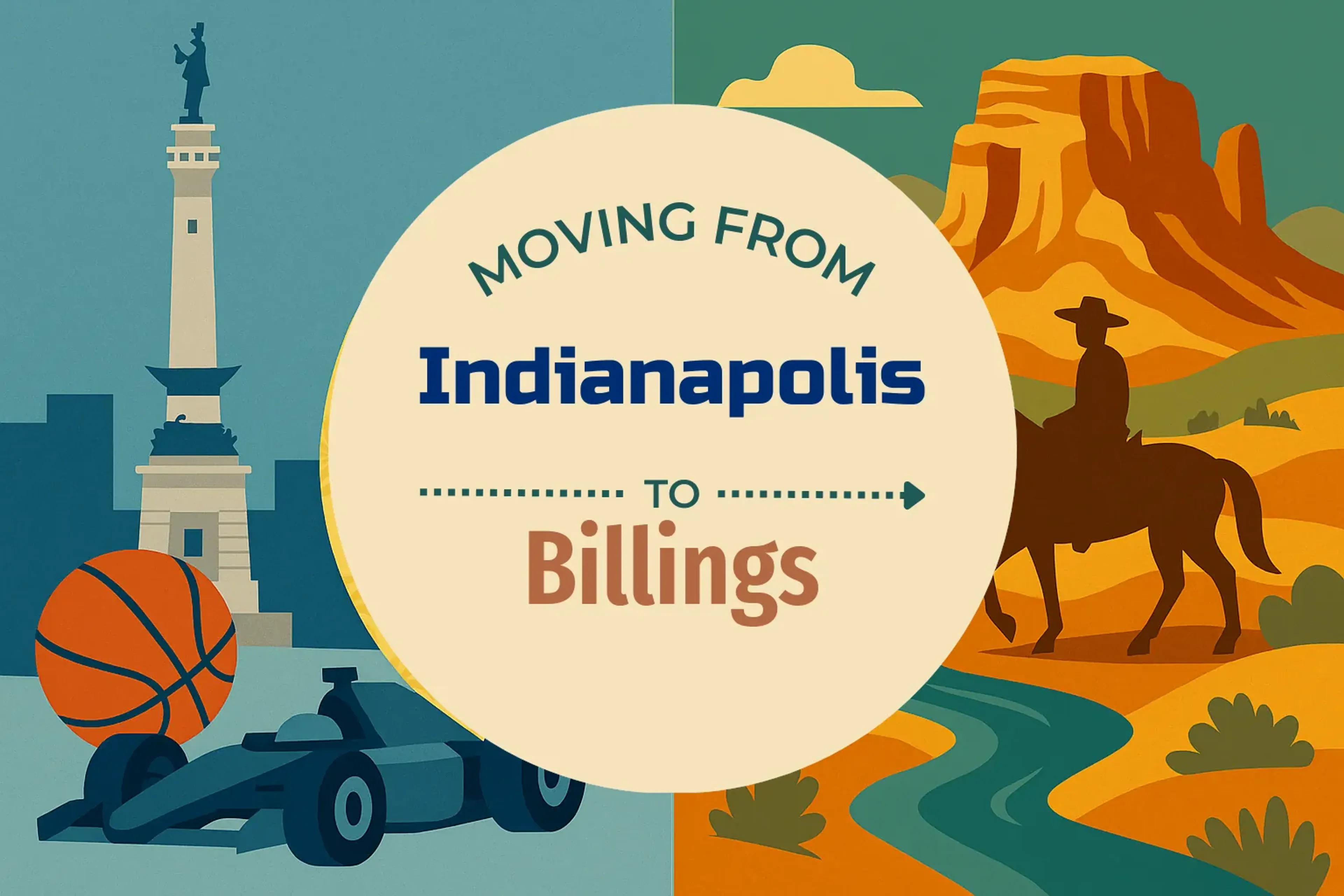 Side-by-side comparison of Indianapolis to Billings moving companies