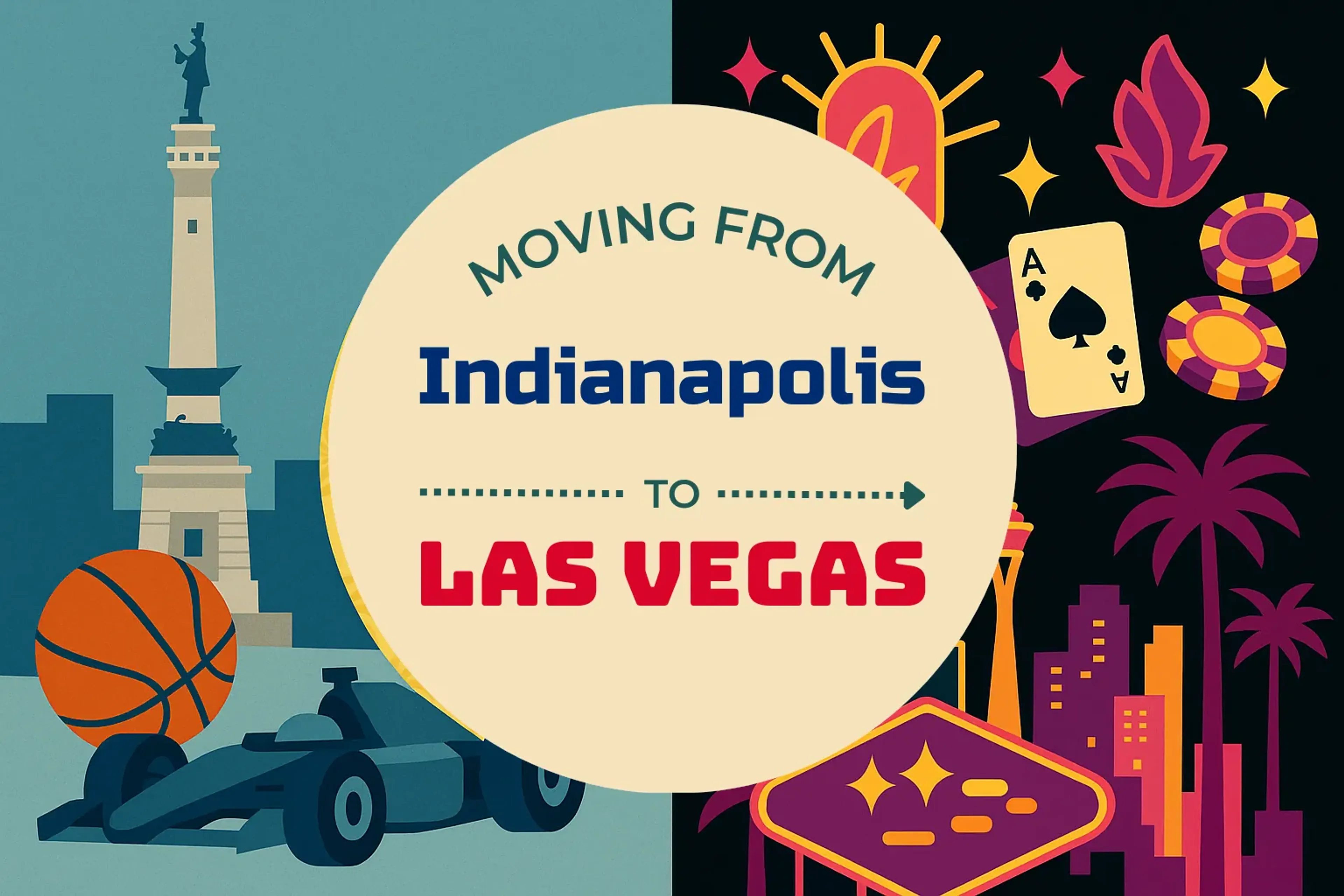 Side-by-side comparison of Indianapolis to Las Vegas moving companies