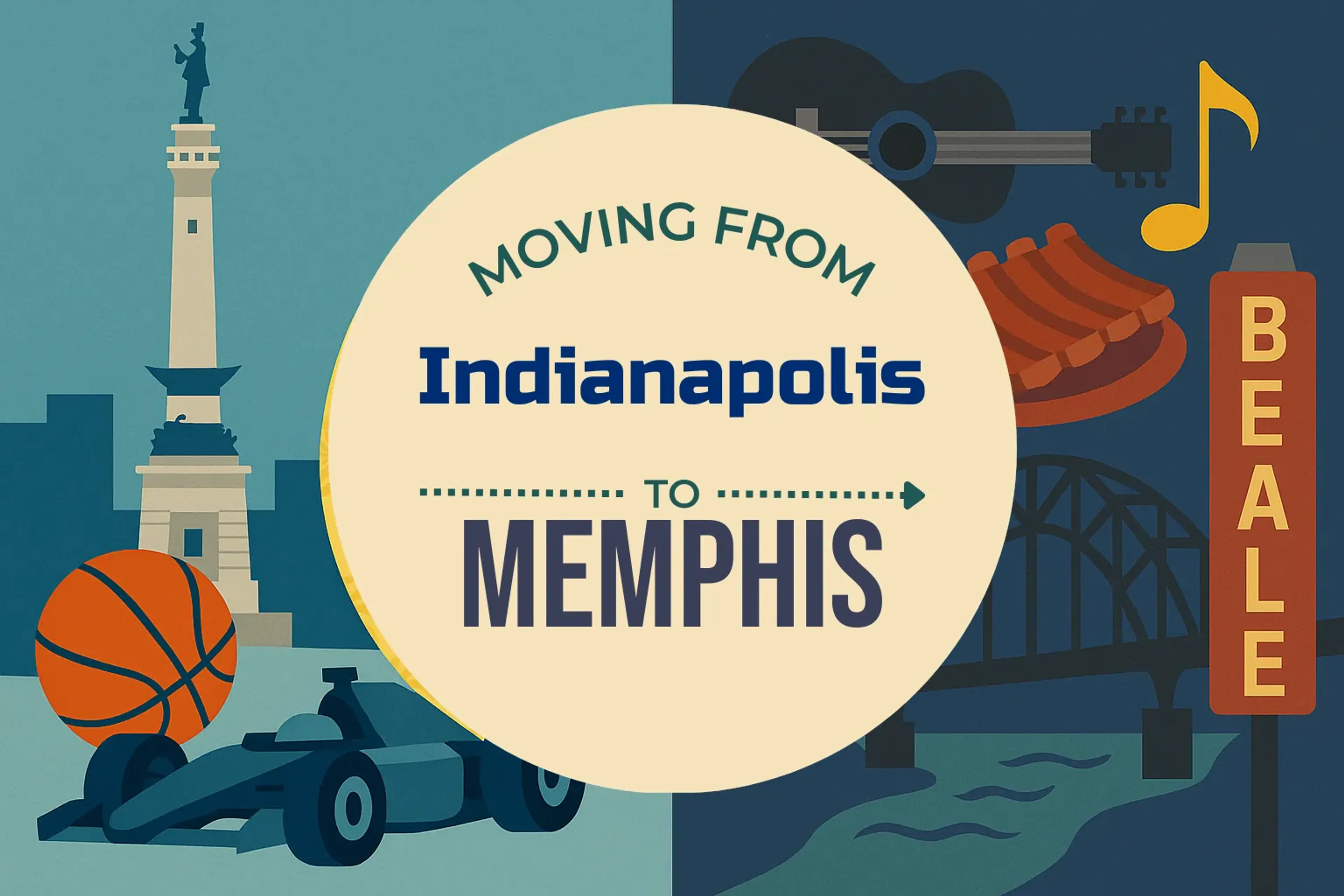 Side-by-side comparison of Indianapolis to Memphis moving companies