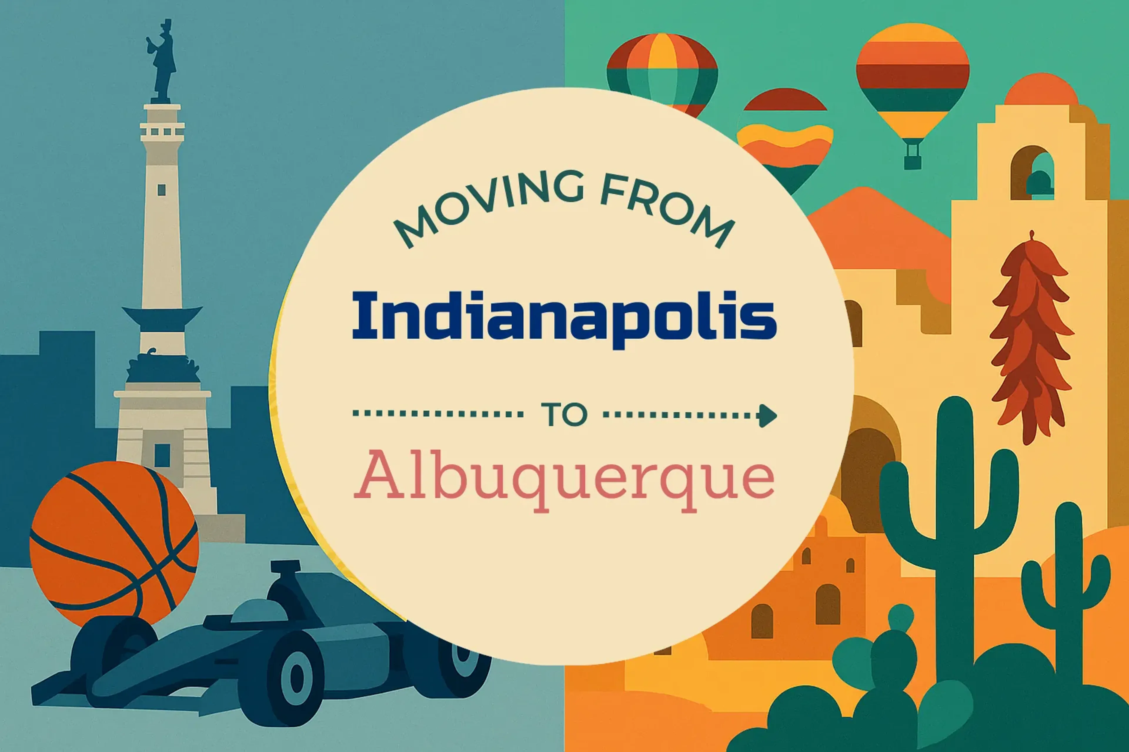 Side-by-side comparison of Indianapolis to Albuquerque moving companies