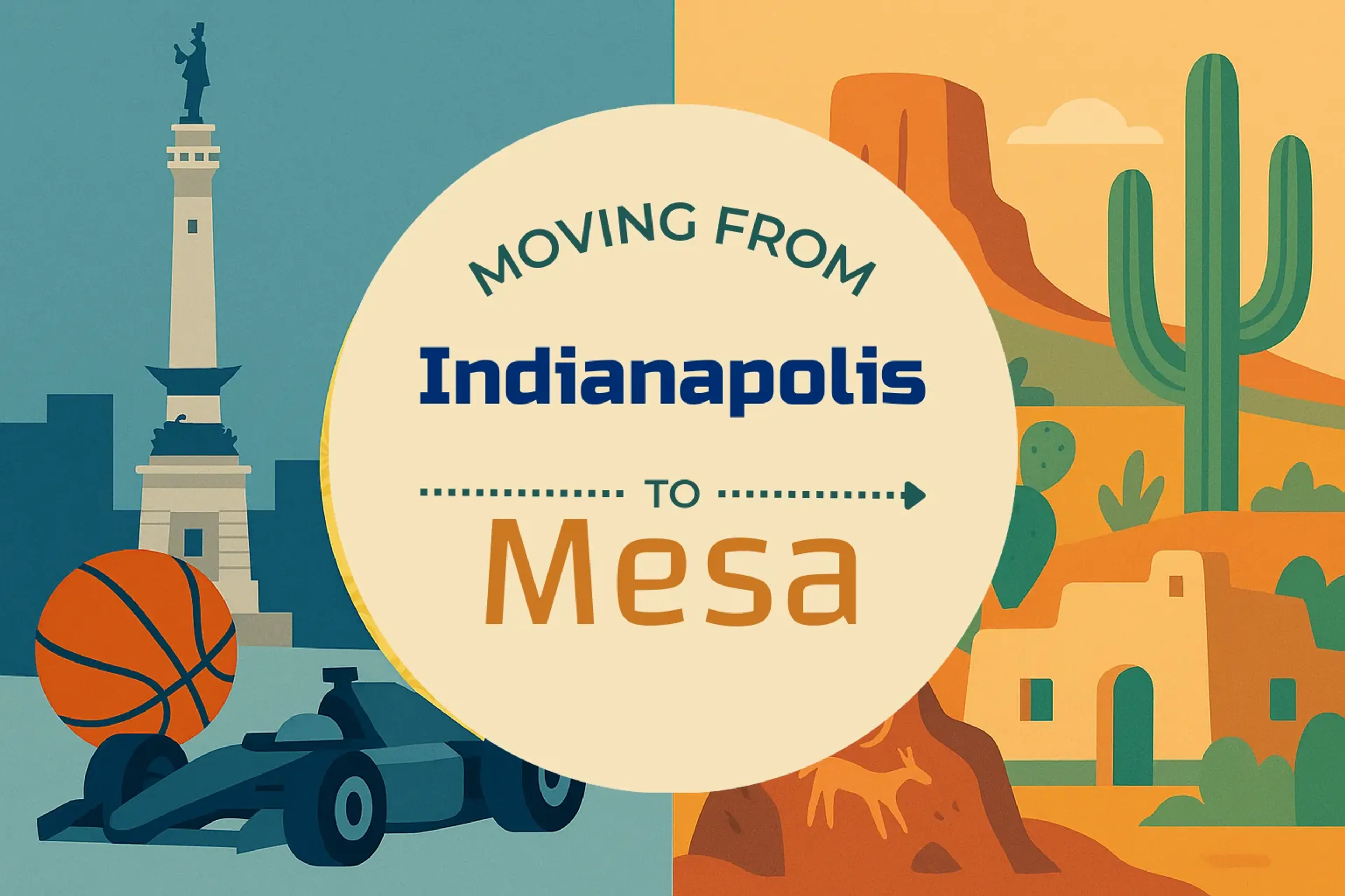 Side-by-side comparison of Indianapolis to Mesa moving companies