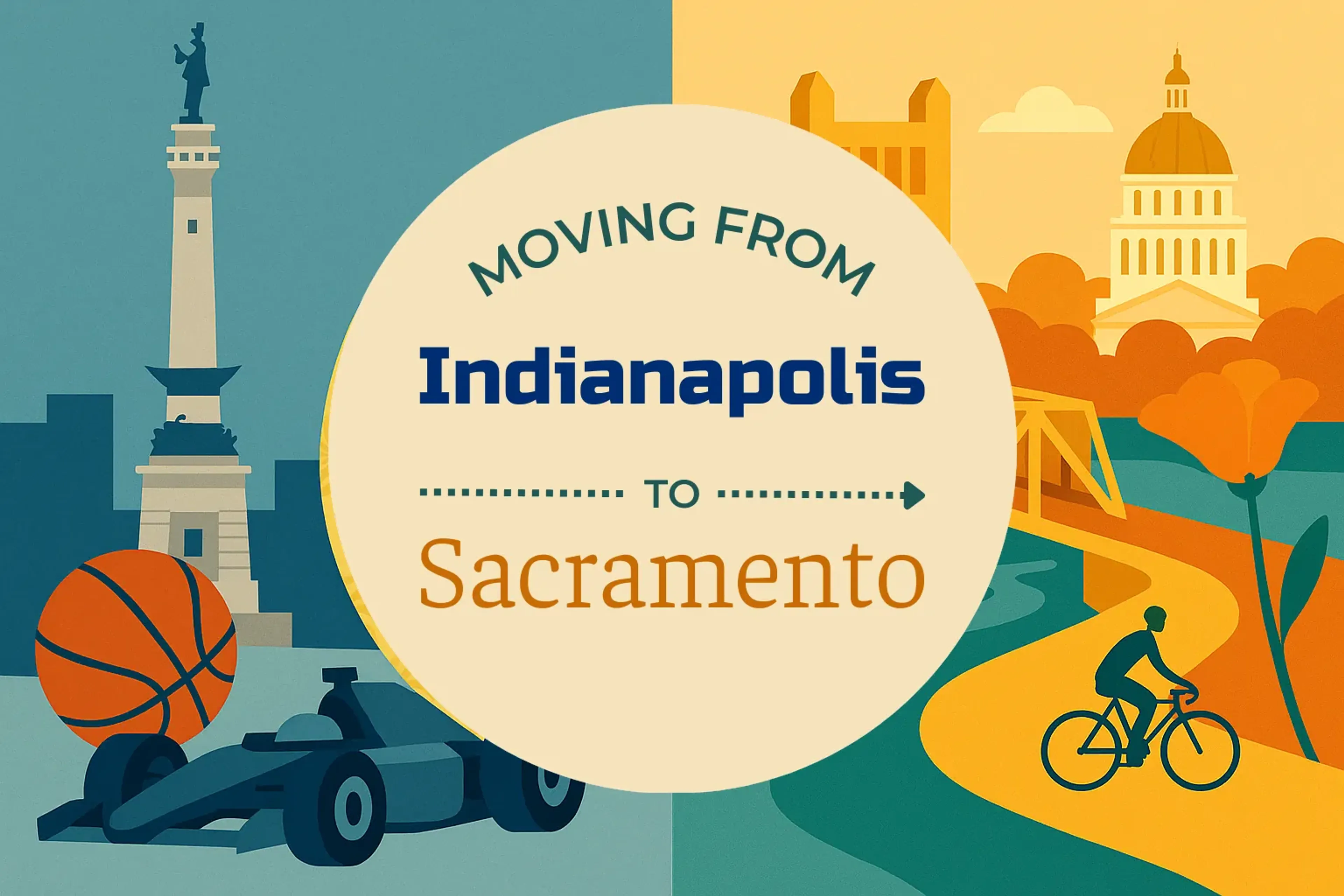 Side-by-side comparison of Indianapolis to Sacramento moving companies