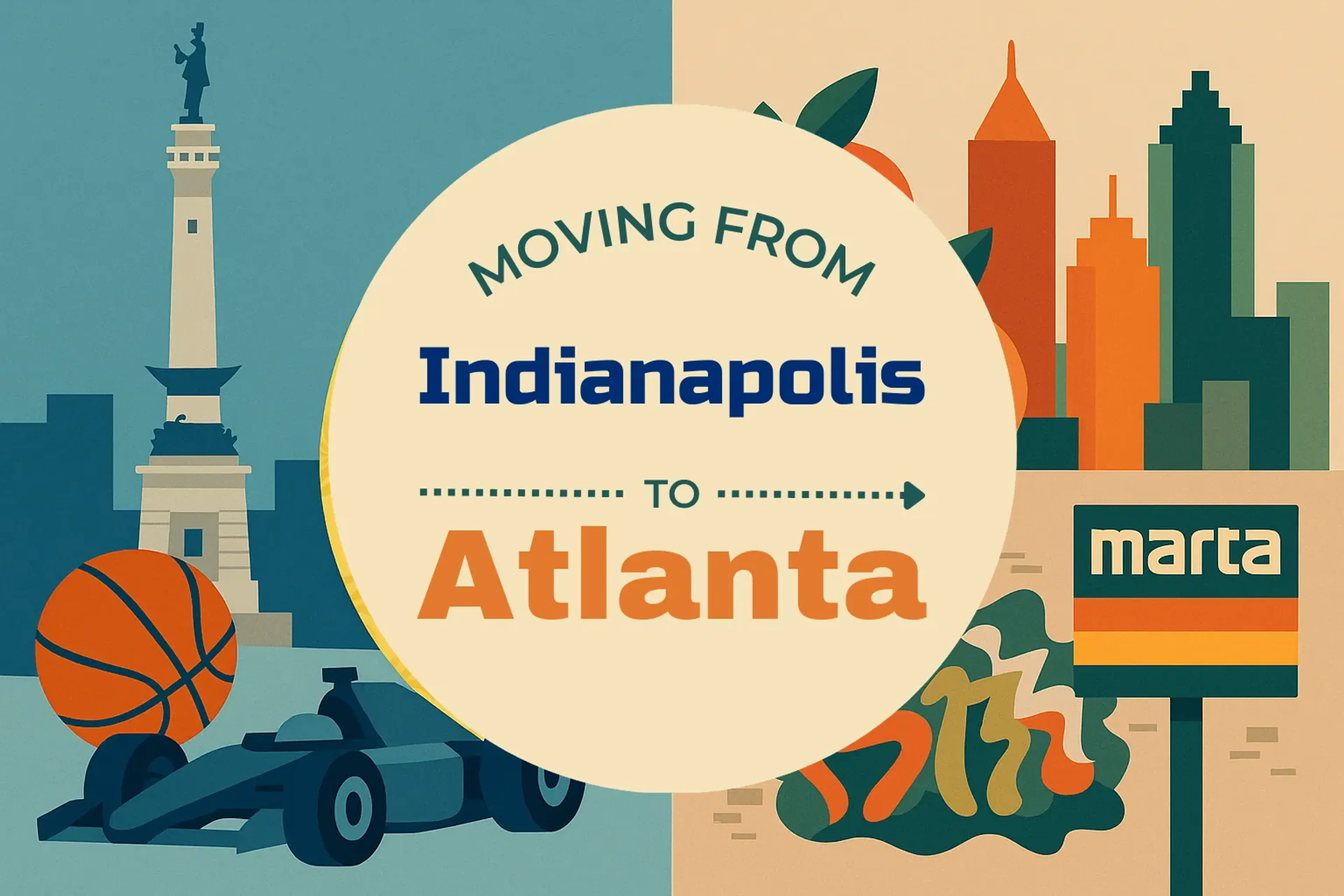 Side-by-side comparison of Indianapolis to Atlanta moving companies